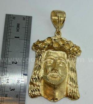 24k Gold Filled, Jumbo Jesus Head Pendant, Heavy, 3 inch   Government Surplus Auction - Photo #2