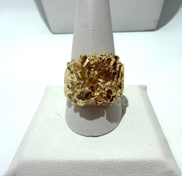 Attractive, Men's, Size 11, 24kt Gold Filled, Nugget Ring   Government Surplus Auction - Photo #2