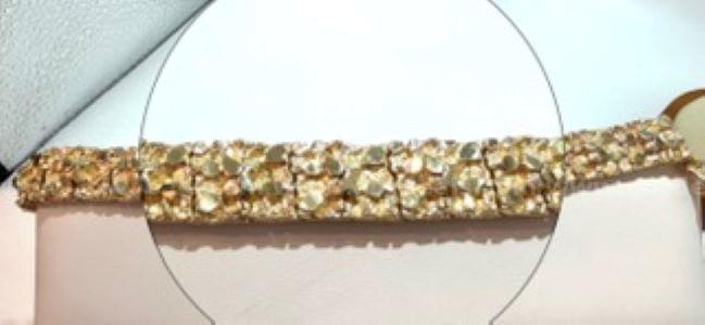 Magnificient, 8 Inch, 24kt Gold Filled, 3/4" Wide, Men’s Nugget Bracelet   Government Surplus Auction - Photo #2