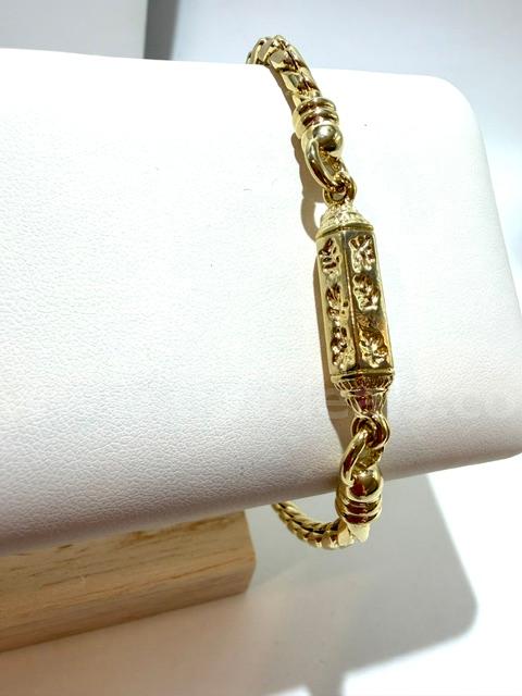 Splendid, 24kt Gold Filled, 7 Inch, Cylindrical Barrel Boston Link Bracelet   Government Surplus Auction - Photo #2