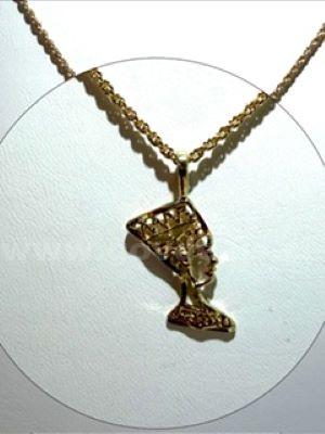 Exquisite, 1MM, 24”, 24kt Gold Filled, Diamond Cut Rope Necklace W/Egyptian Pendant   Government Surplus Auction - Photo #2