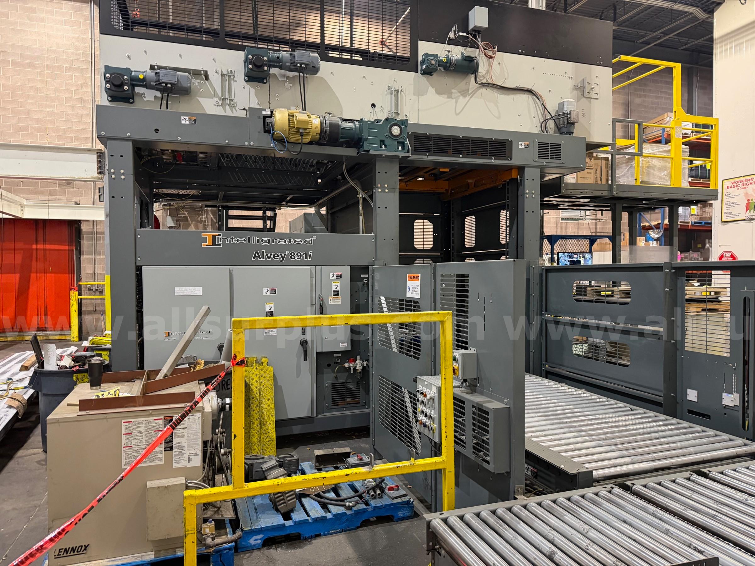 Intelligrated Alvey 891i Palletizer & Muller Octopus Stretch Wrapper Intelligrated, Muller 891i Government Surplus Auction - Primary Photo