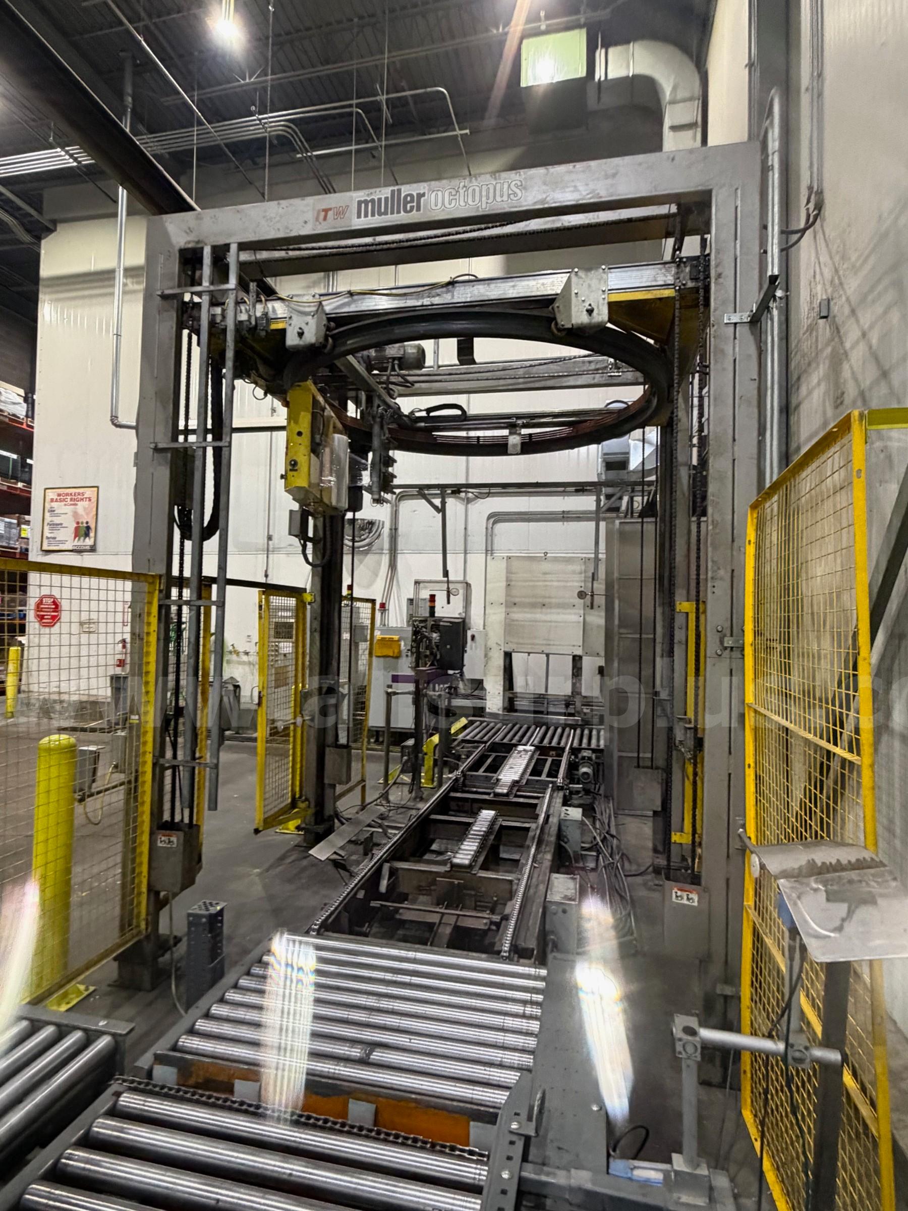 Intelligrated Alvey 891i Palletizer & Muller Octopus Stretch Wrapper Intelligrated, Muller 891i Government Surplus Auction - Photo #3