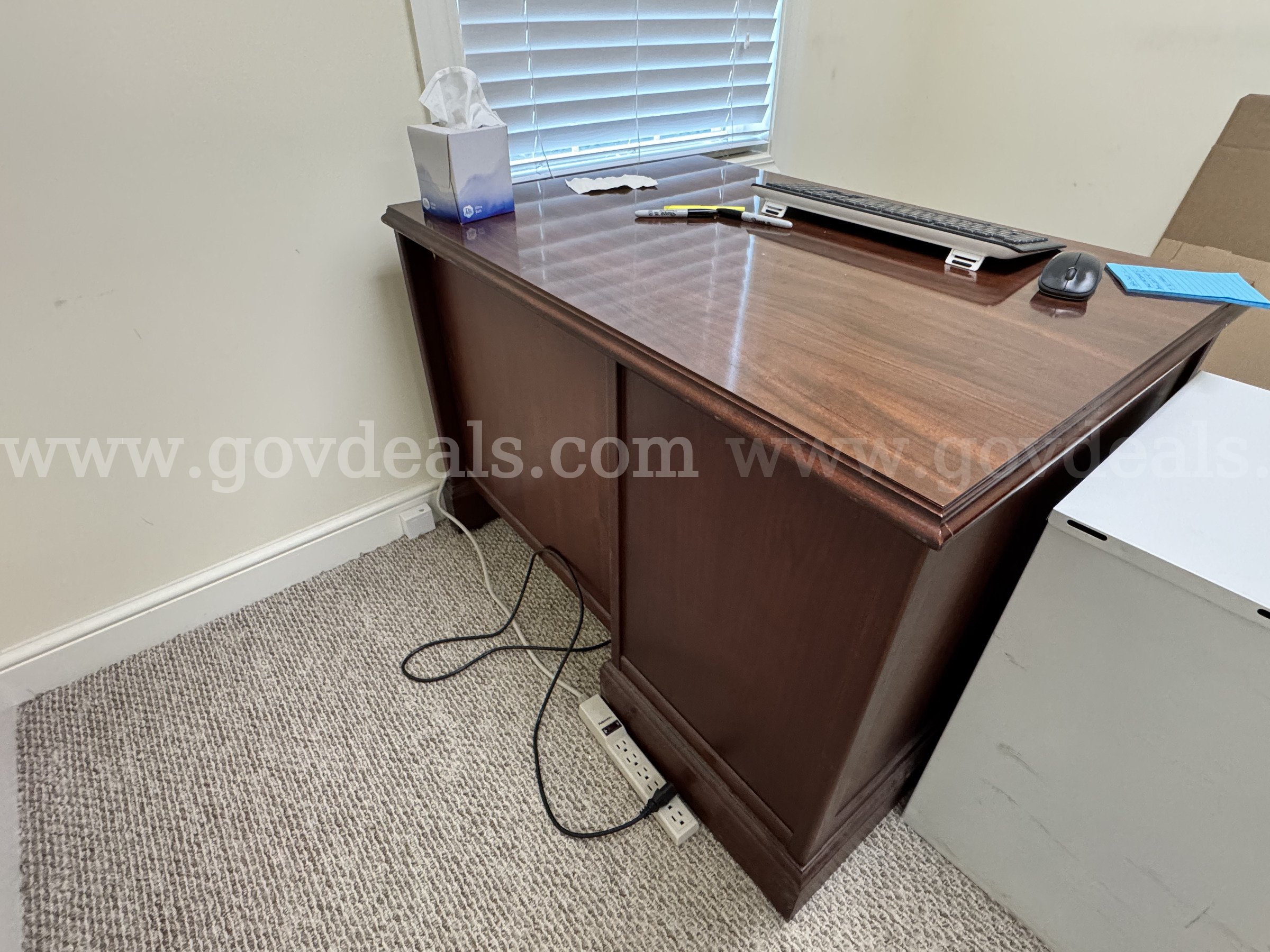Used Office Table and Cabinet