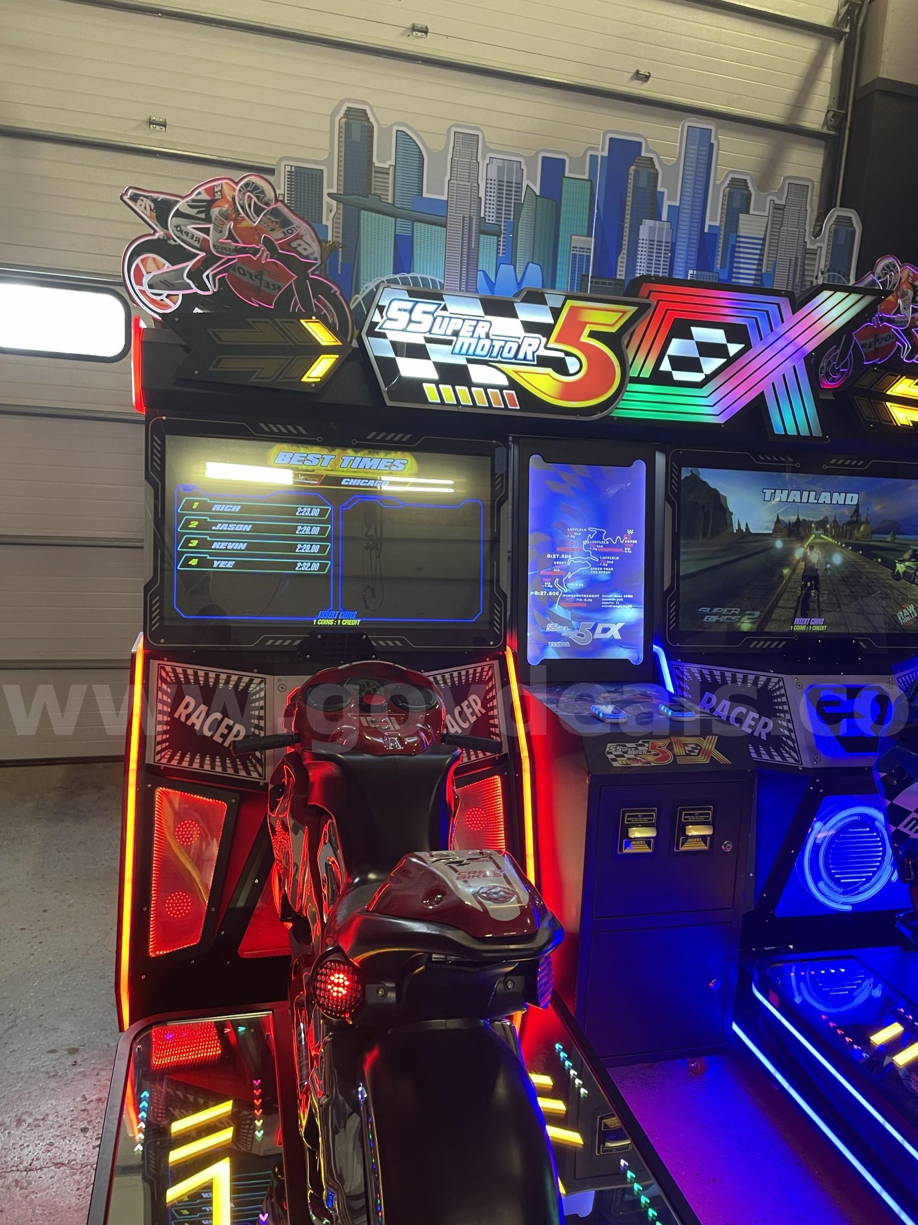 Super Motor 5 DX / Moto 5DX style dual‑motorcycle racing simulator Super Motor 5 DX  Government Surplus Auction - Photo #6