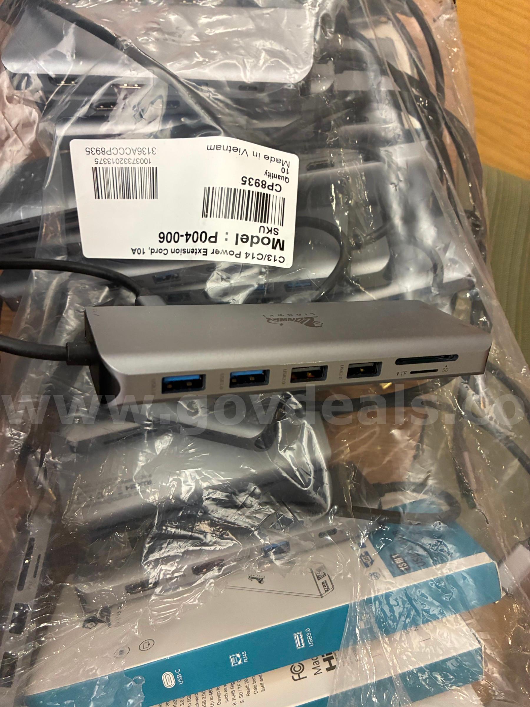 Computer Keyboards, Mice, Power Adaptors, Laptop Bags and USB-C Hub Misc.  Government Surplus Auction - Photo #5