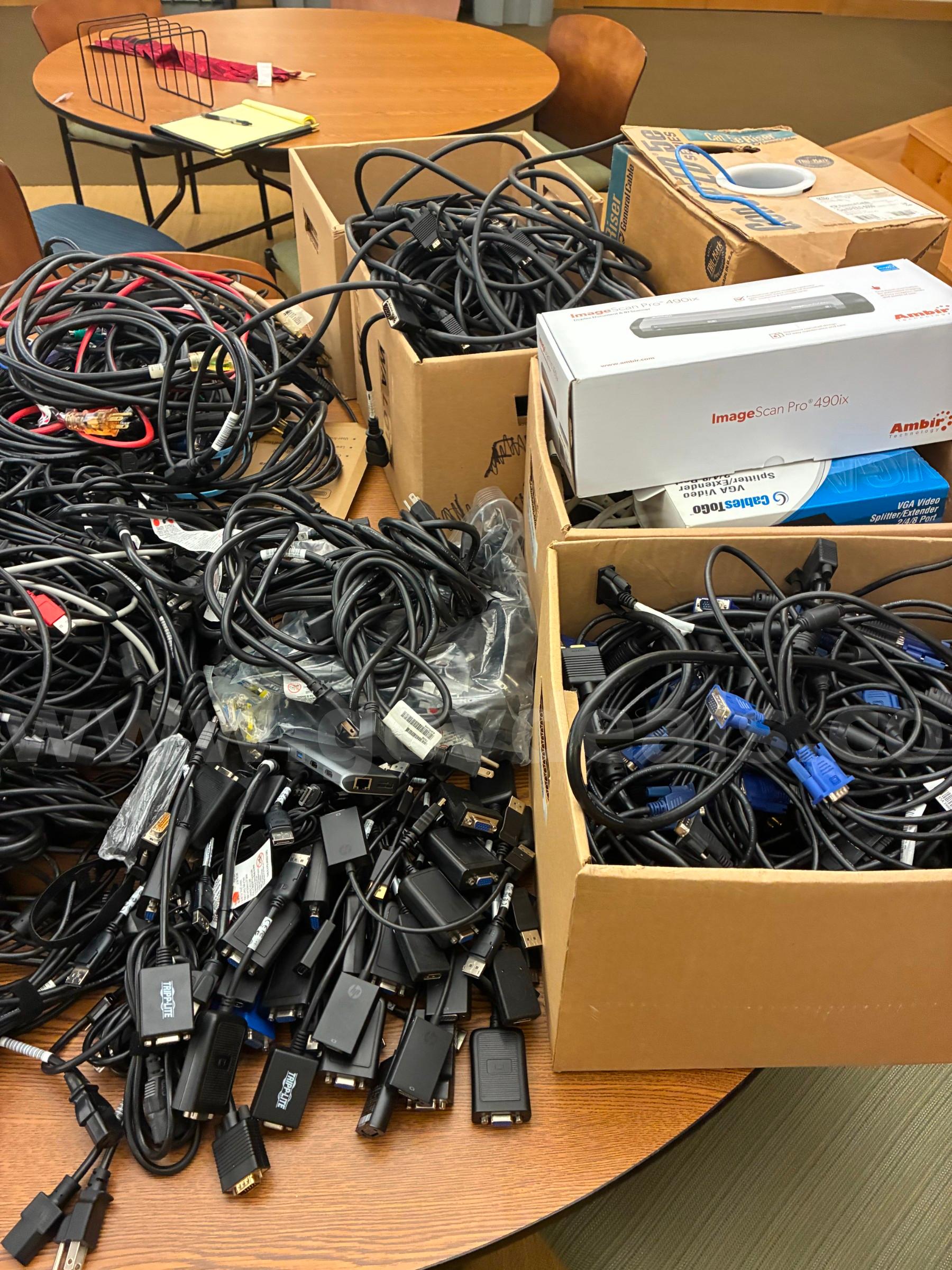 Scanner, Video Splitter, Cables, Power Cords and Misc. Misc.  Government Surplus Auction - Photo #3