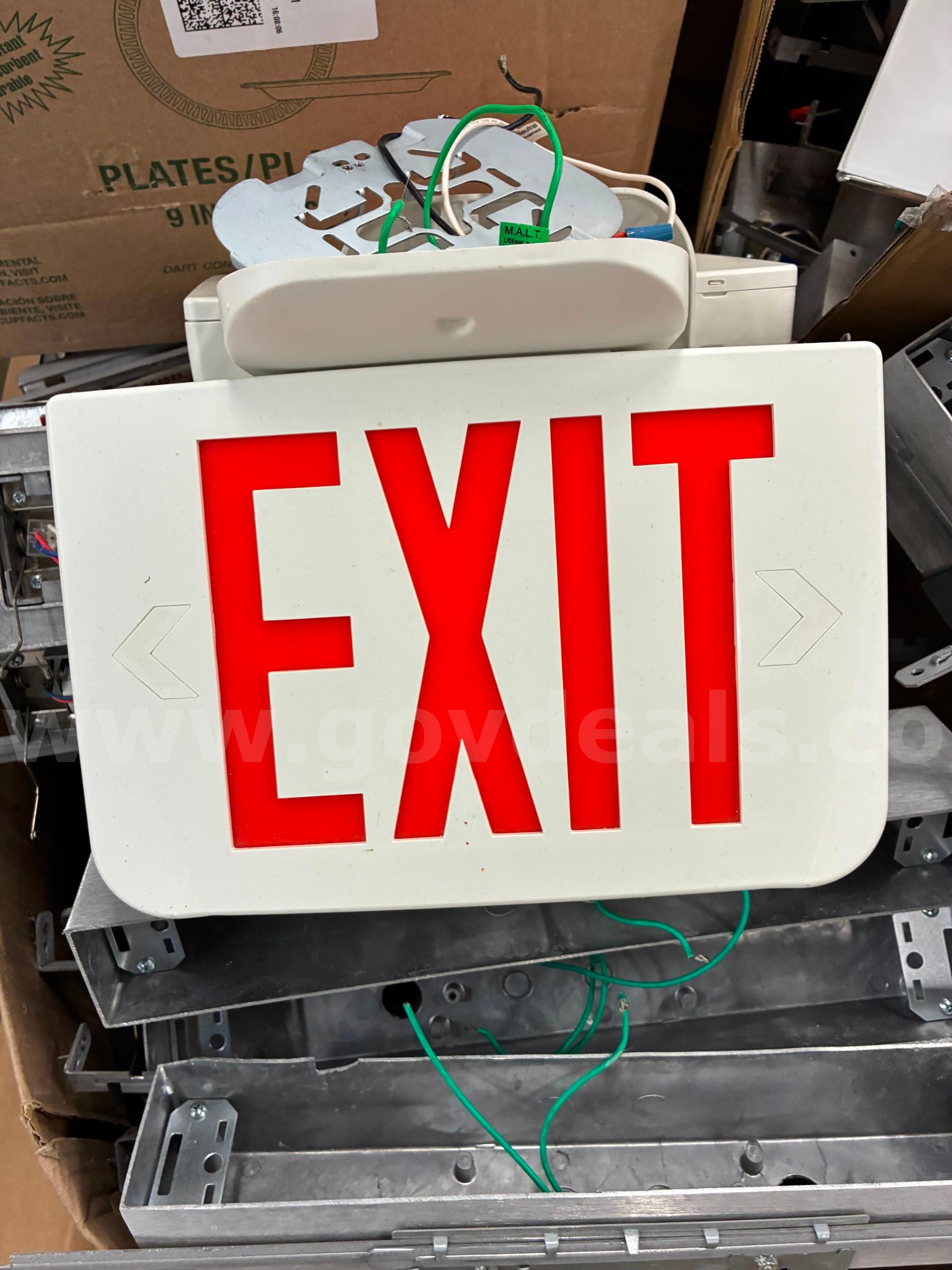 Lot of Exit signs