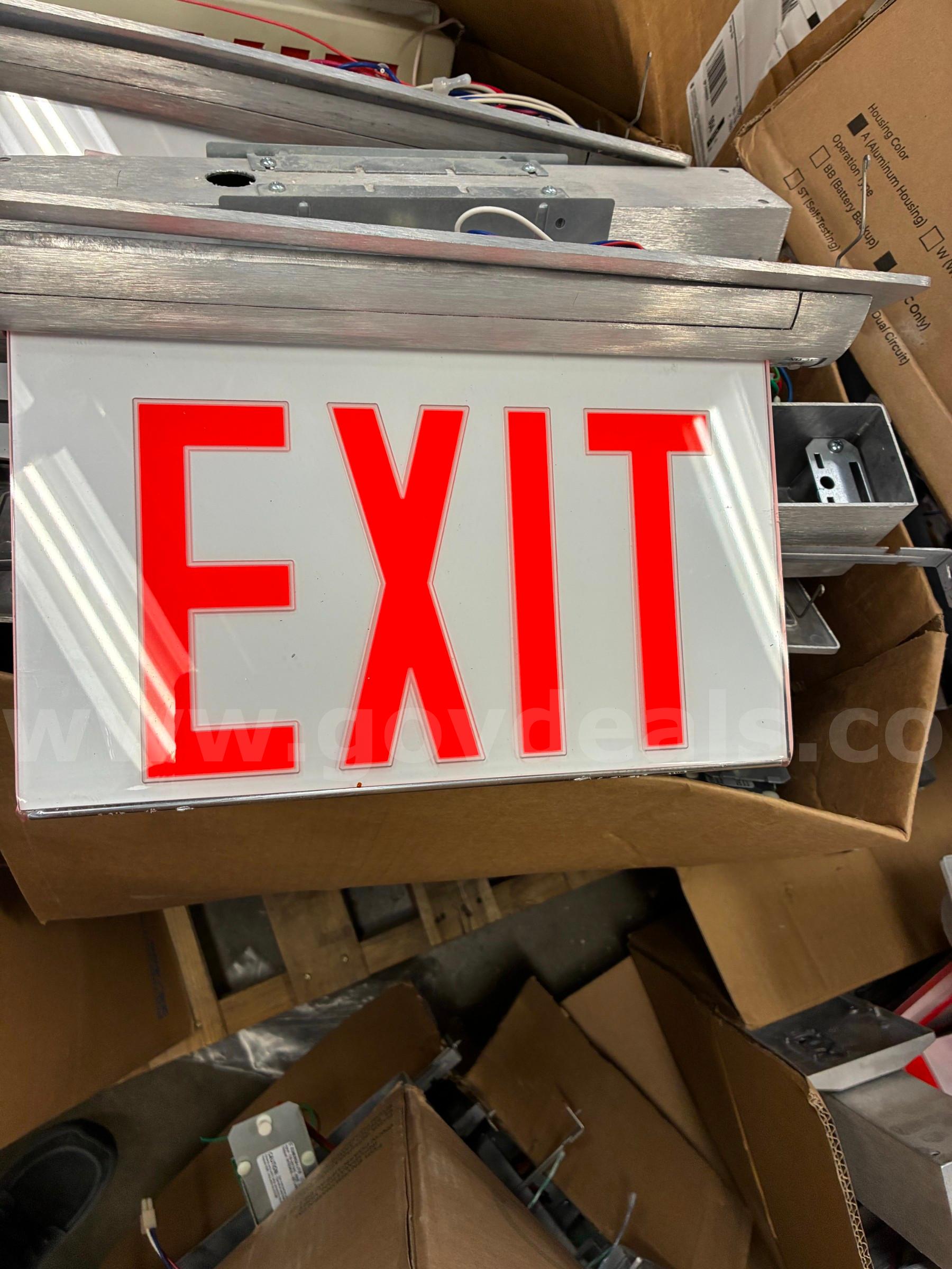 Lot of Exit signs   Government Surplus Auction - Photo #2