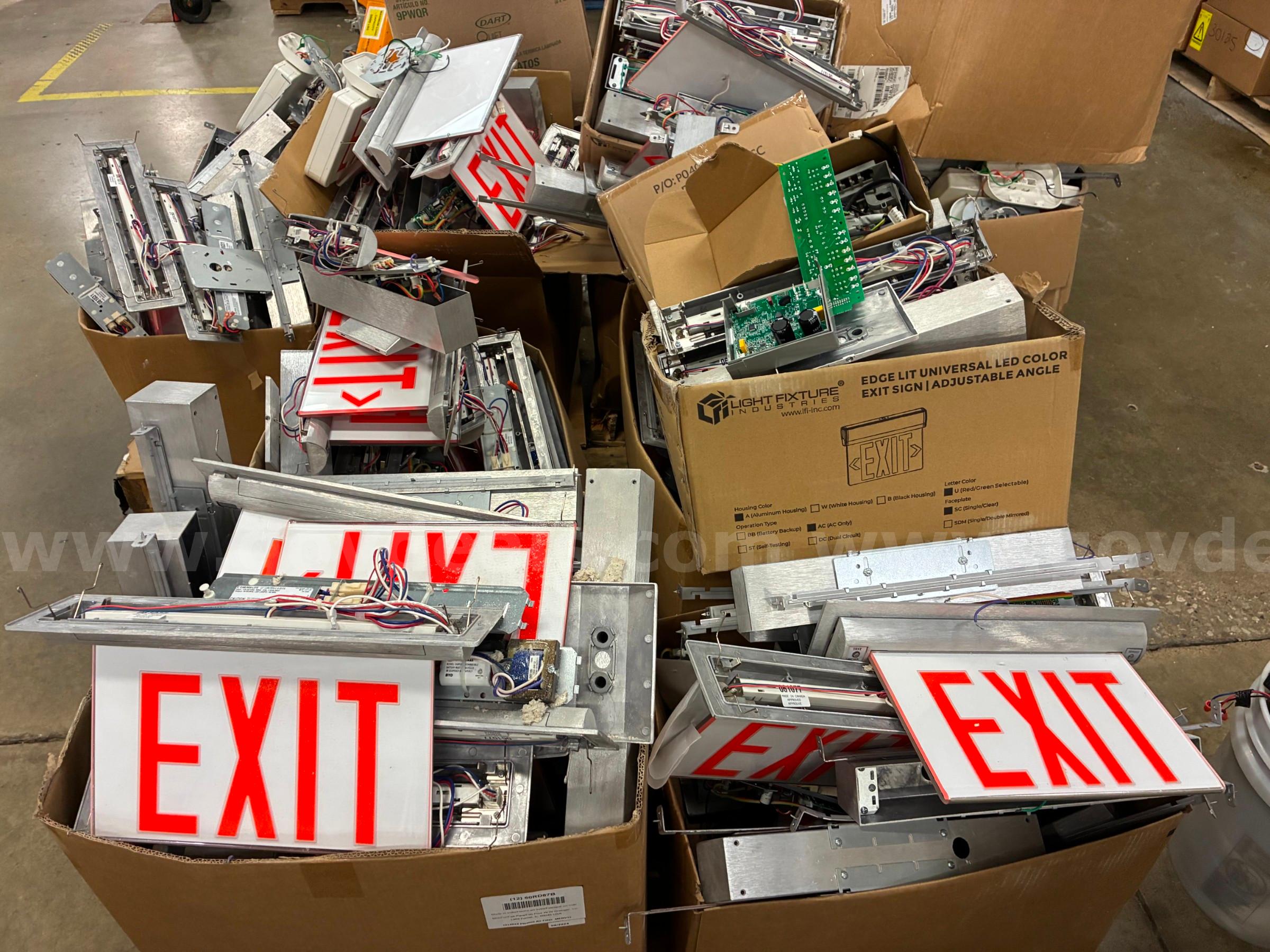 Lot of Exit signs   Government Surplus Auction - Photo #5