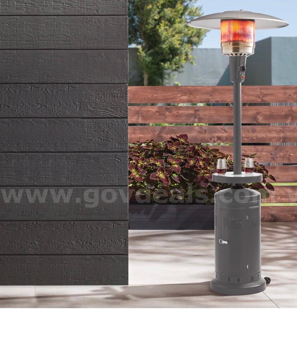 50,000 BTU patio Table with LED Table Bronze Powder coated   Government Surplus Auction - Photo #3