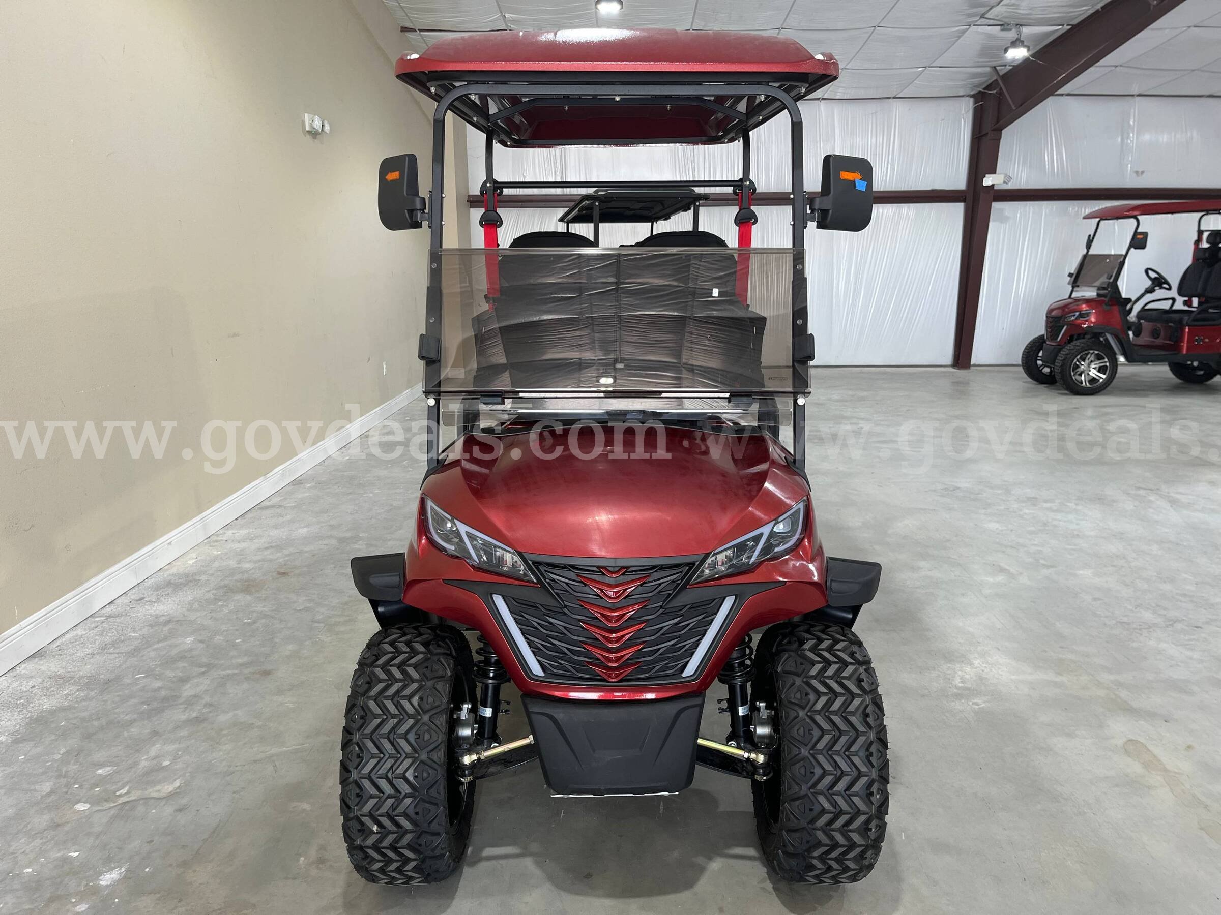 NEW KK 2+2 4-Passenger Electric Golf Cart, 0 Miles, 48V 150AH Lithium Battery KK 150AH Government Surplus Auction - Photo #2
