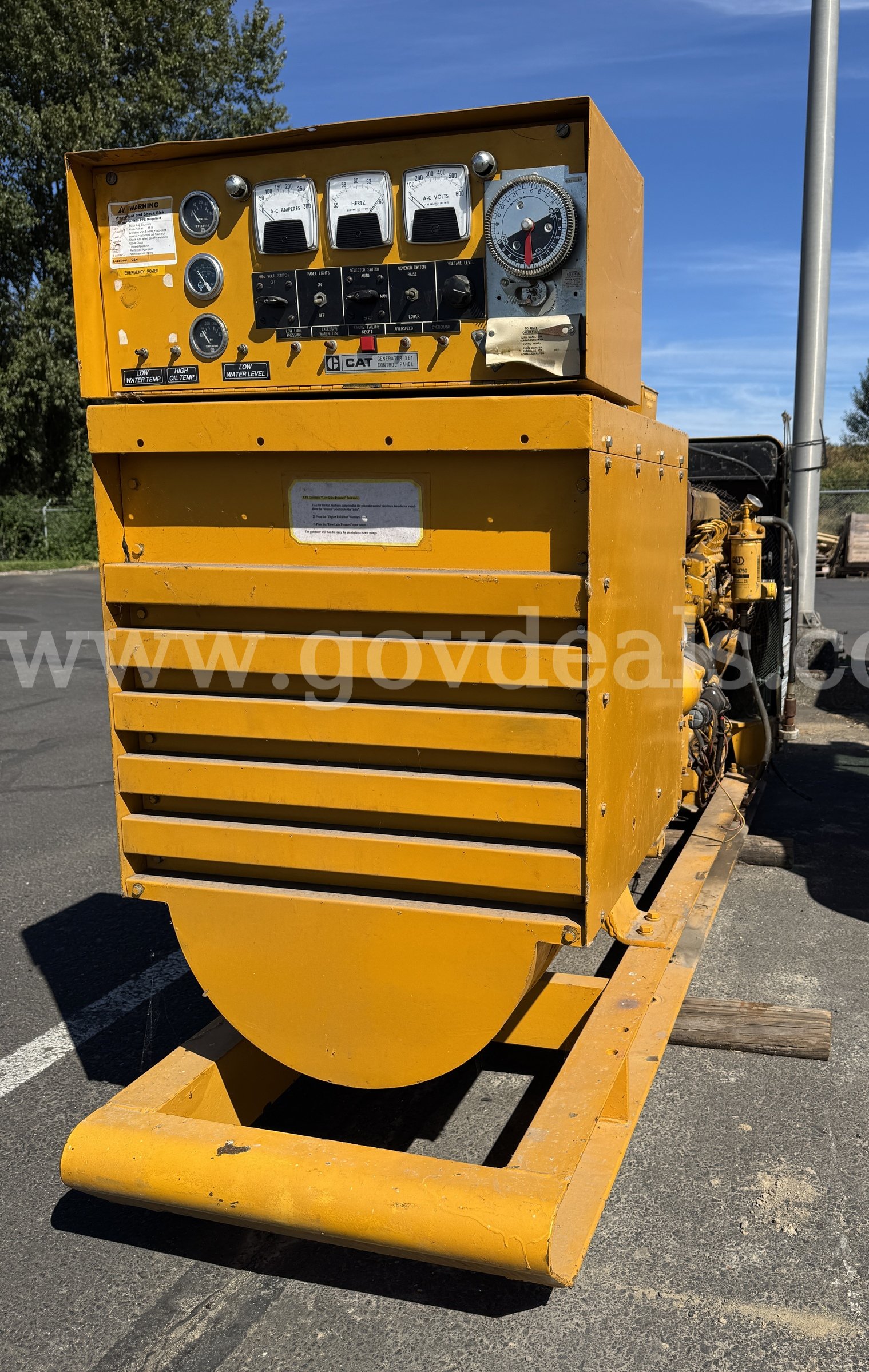 1974 CAT Diesel Generator CATERPILLAR SR-4 Government Surplus Auction - Photo #4