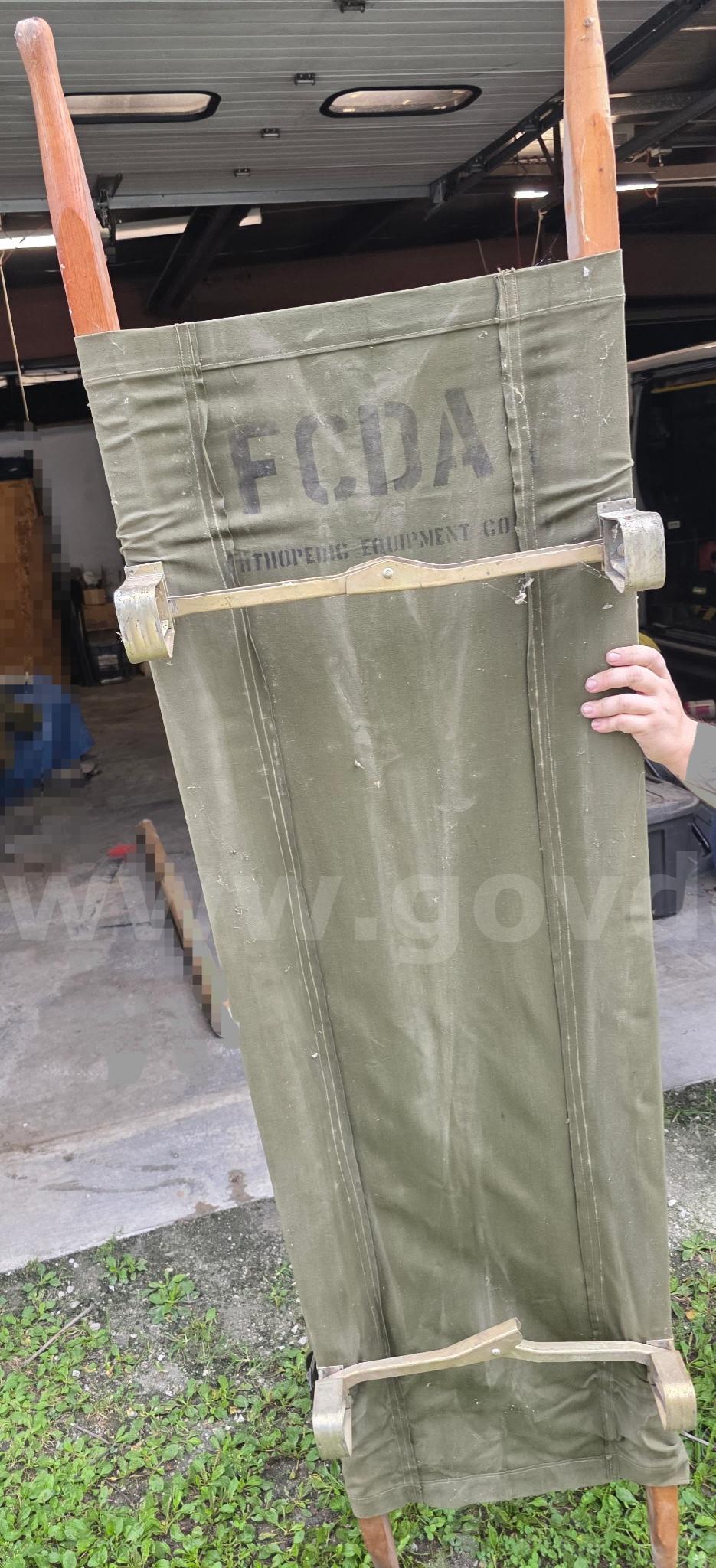 1950s Canvas Stretcher  1950s Government Surplus Auction - Photo #2