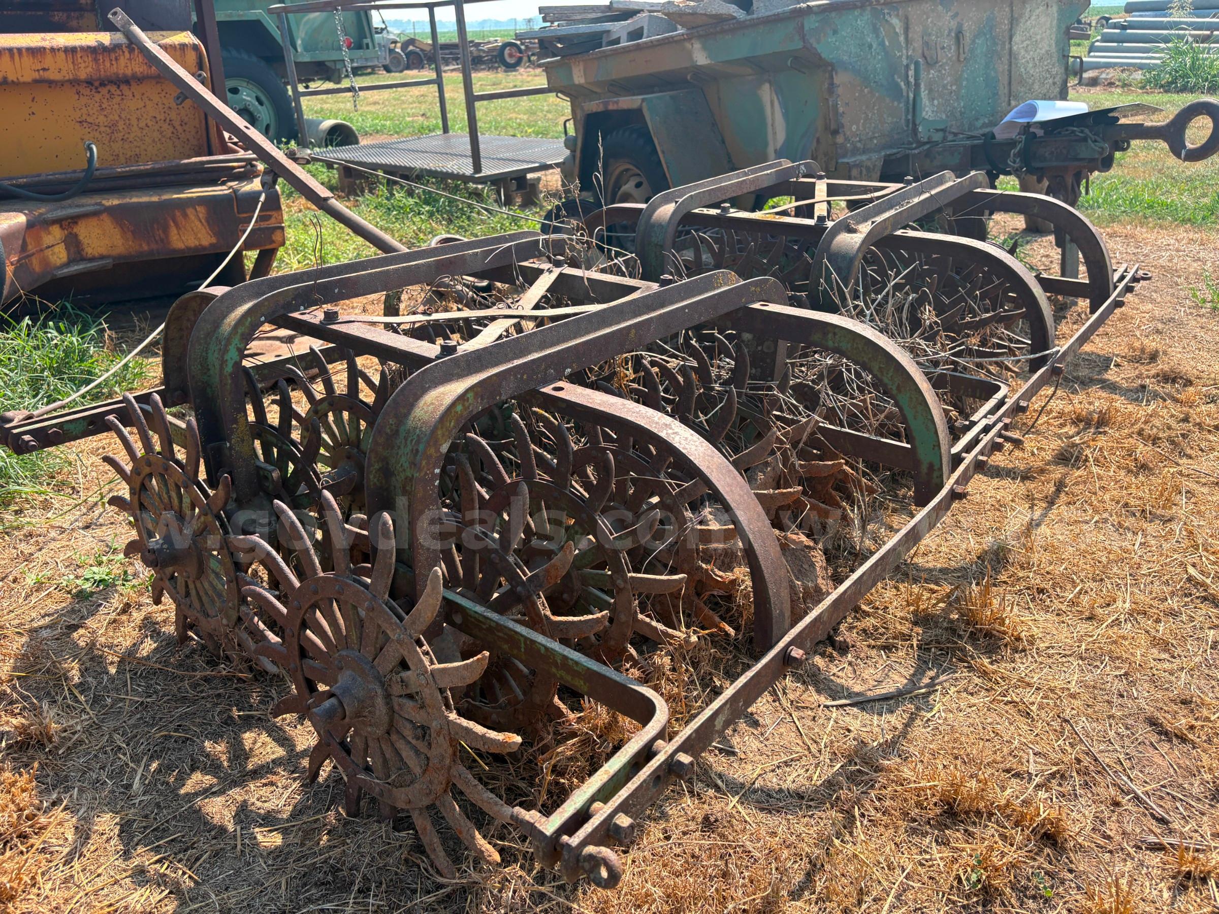 Two Row Drag Type Rotary Hoe   Government Surplus Auction - Primary Photo