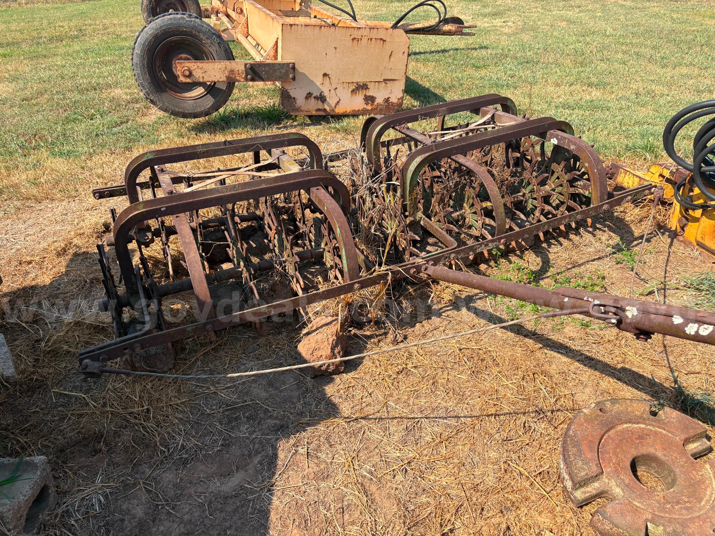 Two Row Drag Type Rotary Hoe   Government Surplus Auction - Photo #2