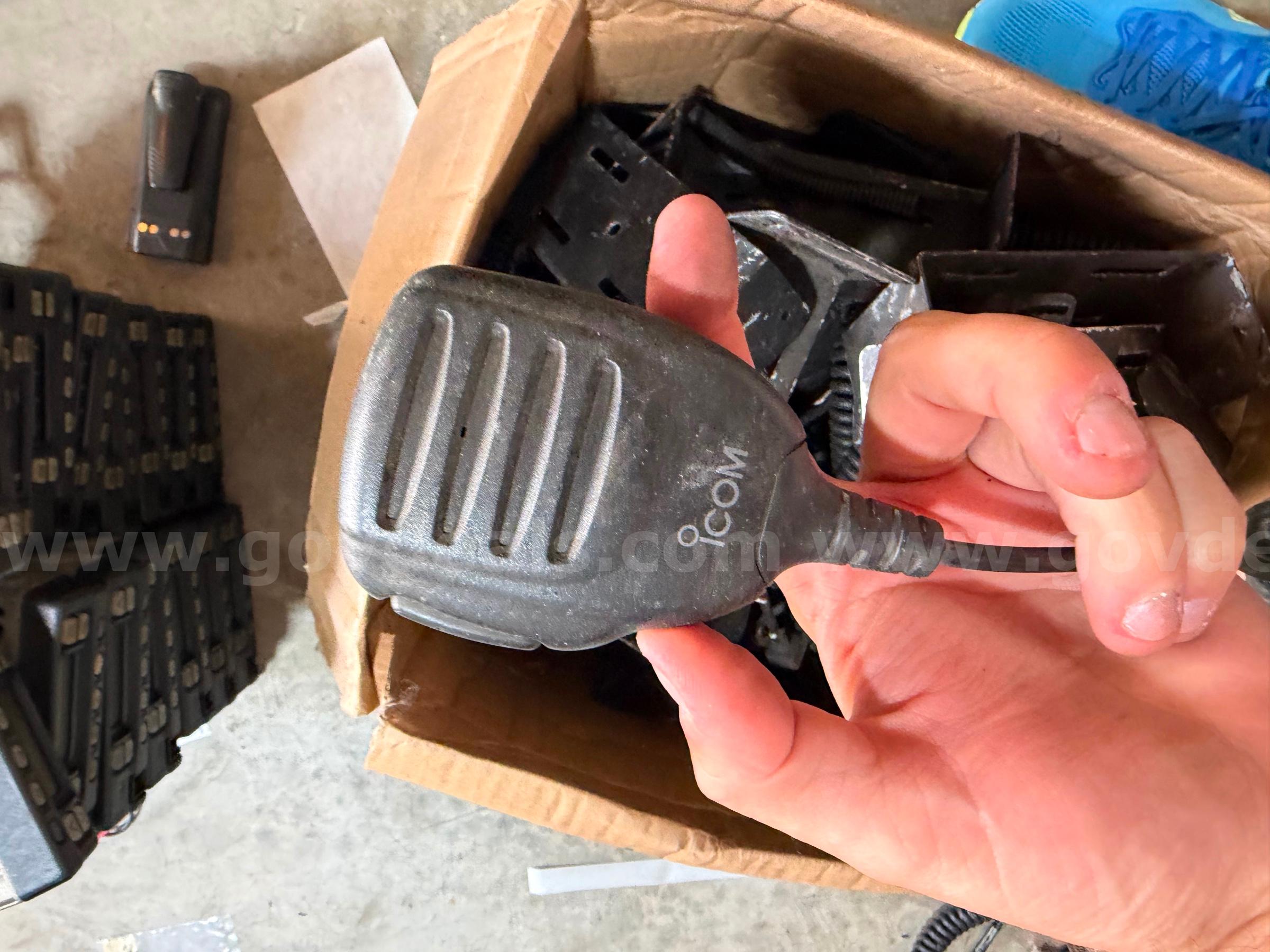 Lot of Icom radios mobile mounting brackets and hand mics shipping only   Government Surplus Auction - Photo #5