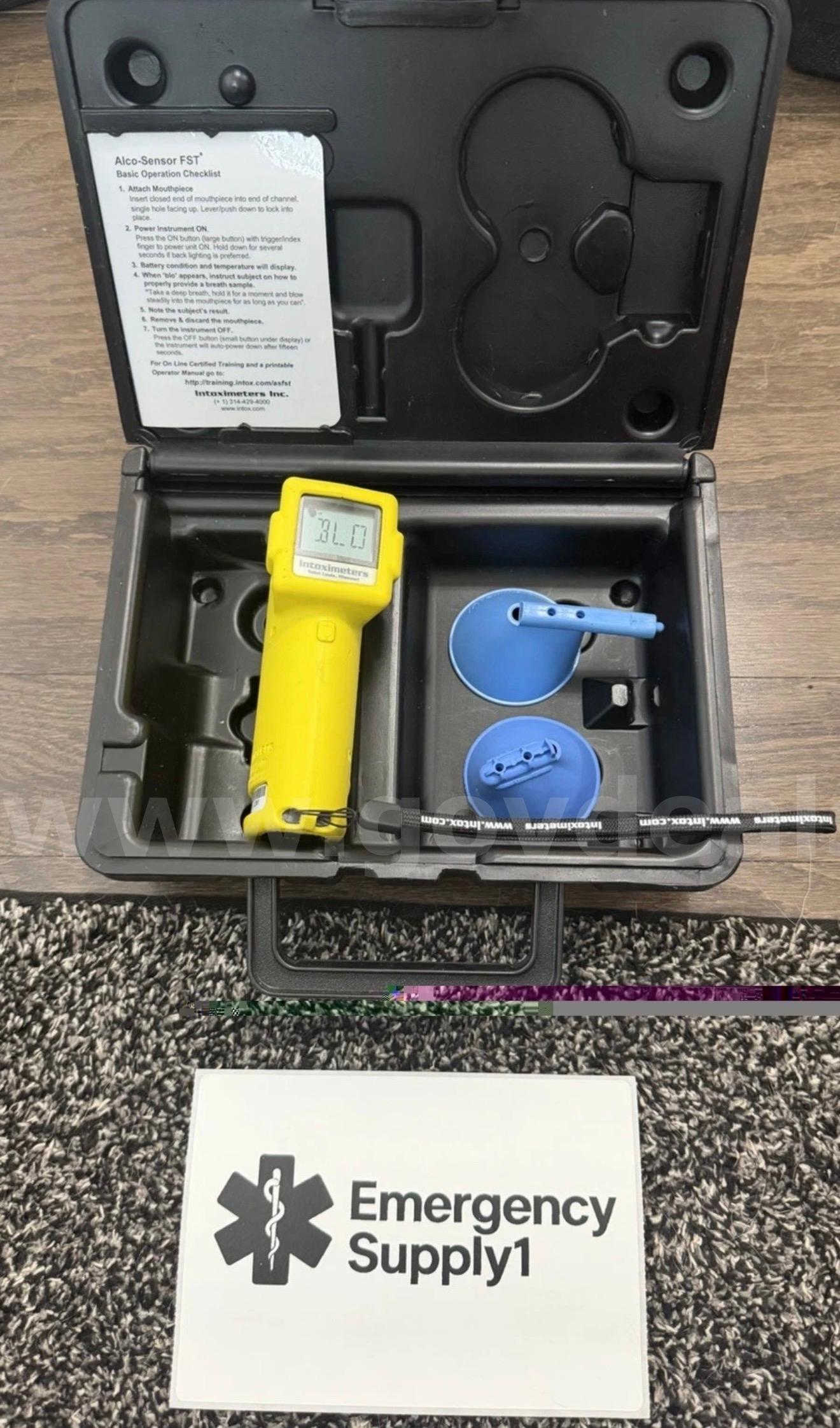Intoximeters Alco Sensor FST Case Extras Breathalyzer With Protective Case