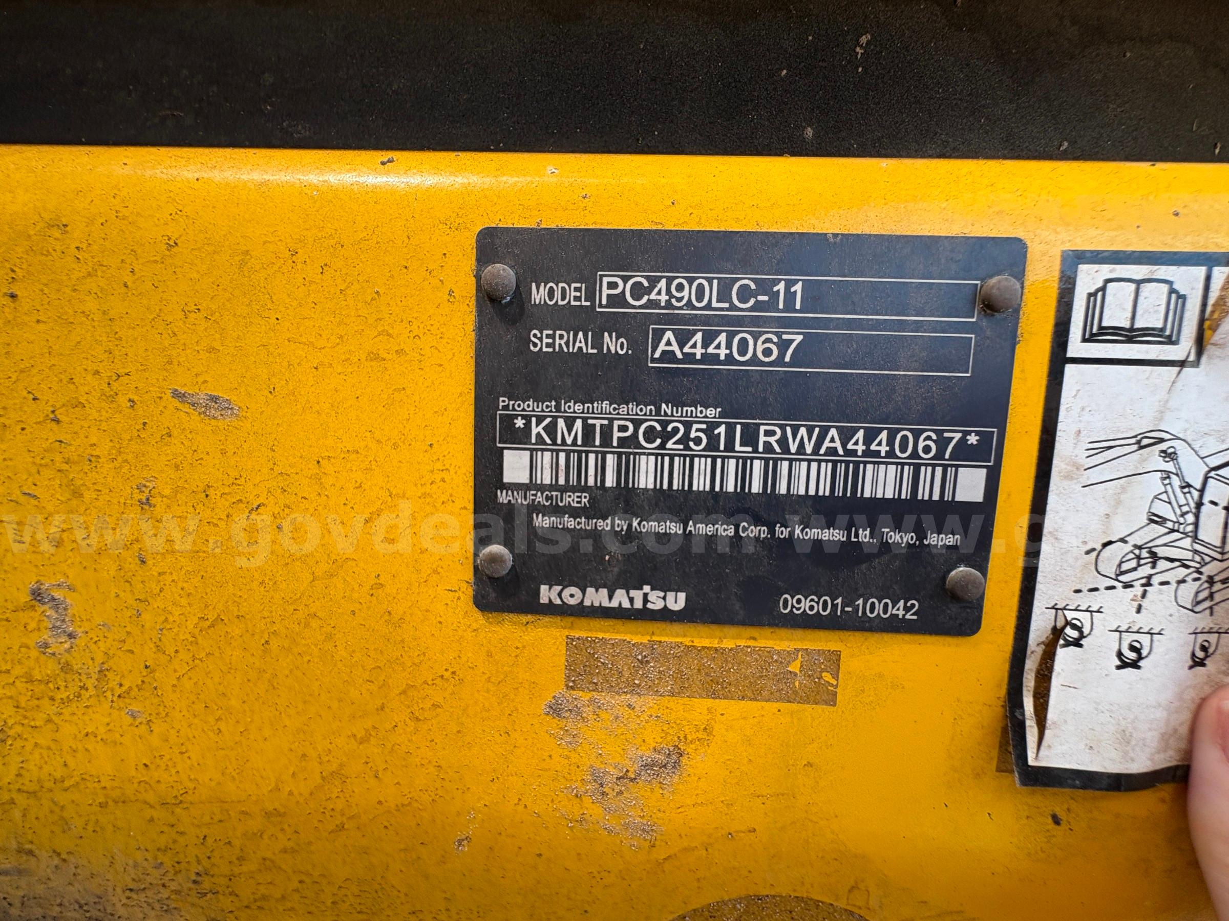 2024 Komatsu PC490LC-11 Hydraulic Excavator Komatsu PC490LC Government Surplus Auction - Photo #6