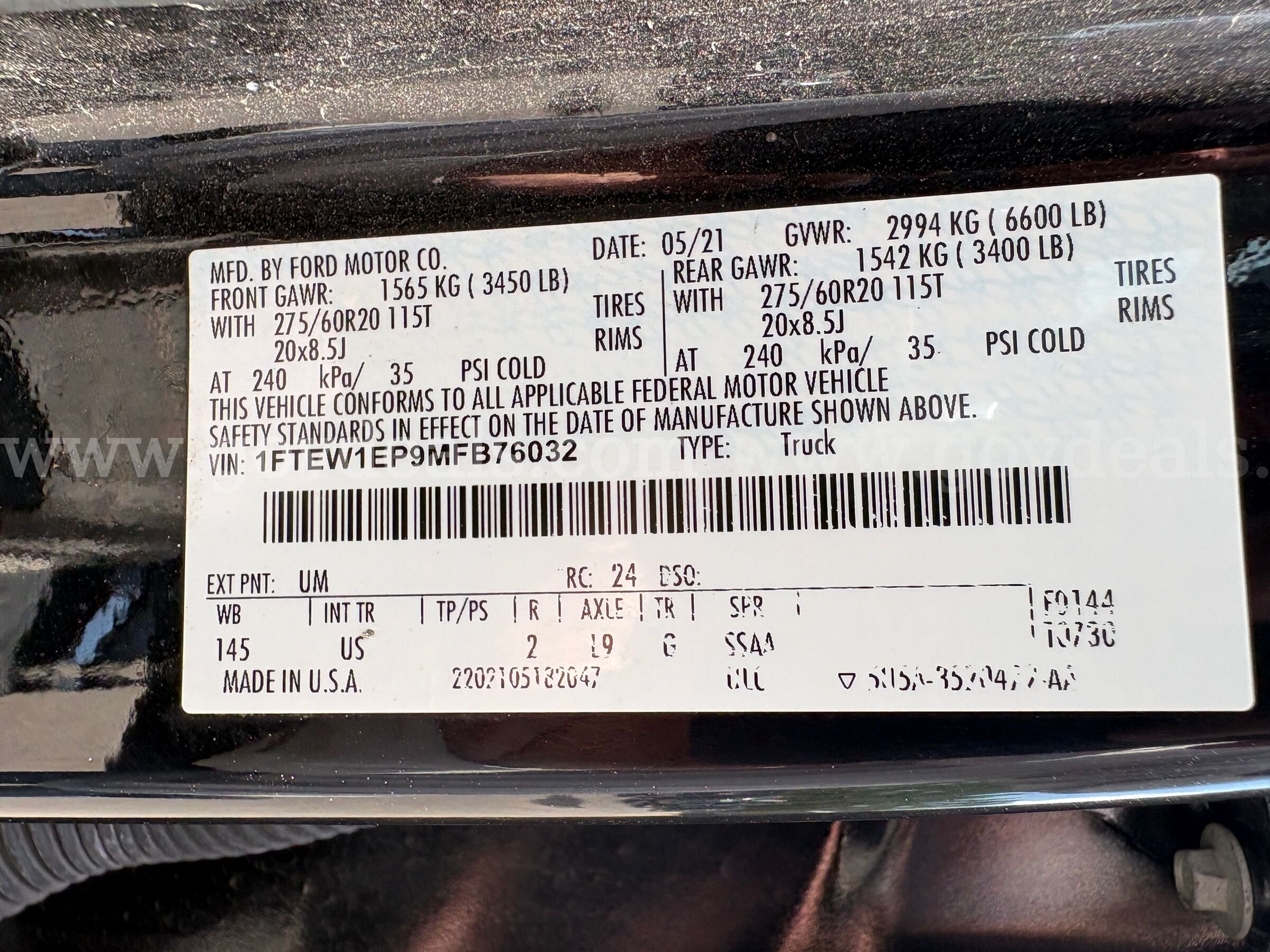 2021 Ford F-150 XLT 4x4 Crew Cab Pickup Ford F-150 Government Surplus Auction - Photo #6