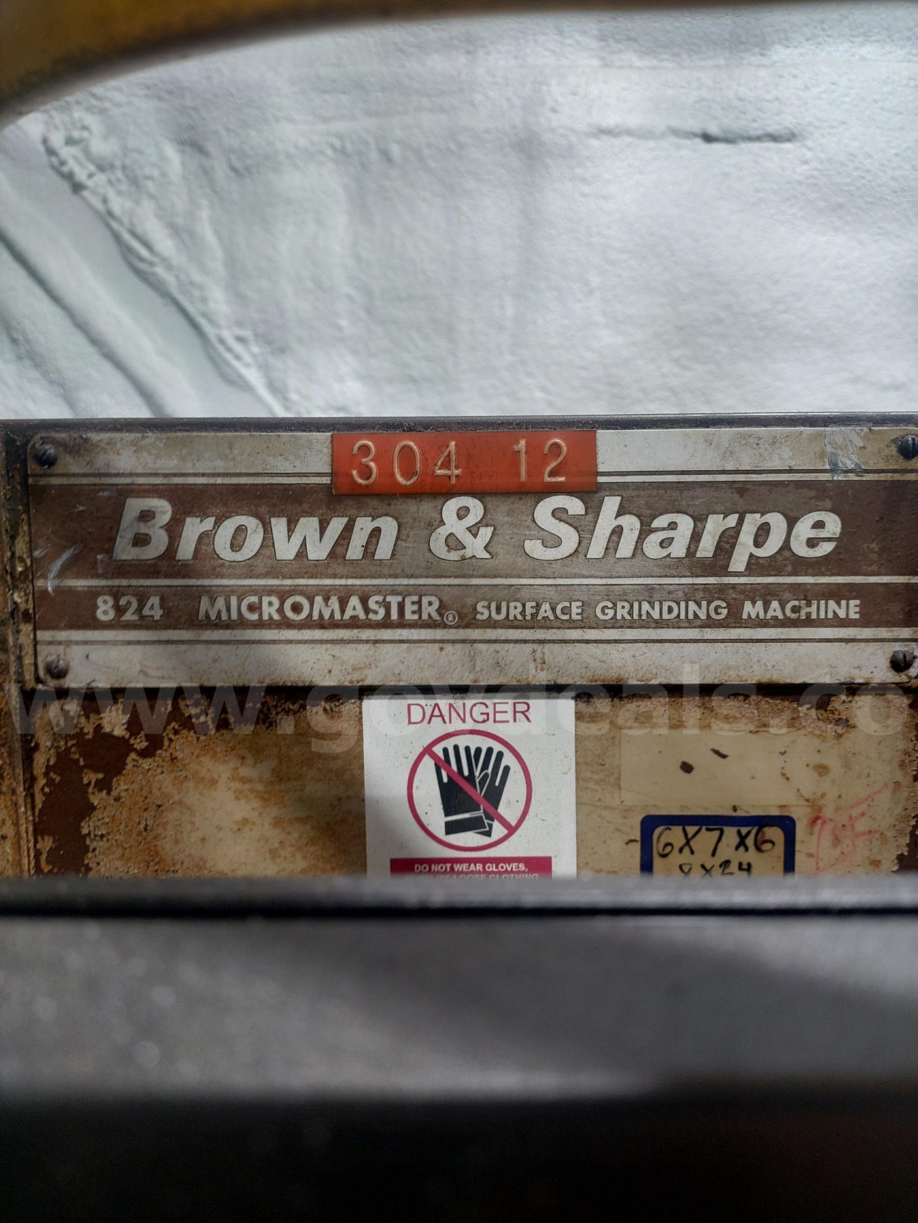 Brown & Sharpe Surface Grinder Brown & Sharpe 824 Micromaster Government Surplus Auction - Photo #4