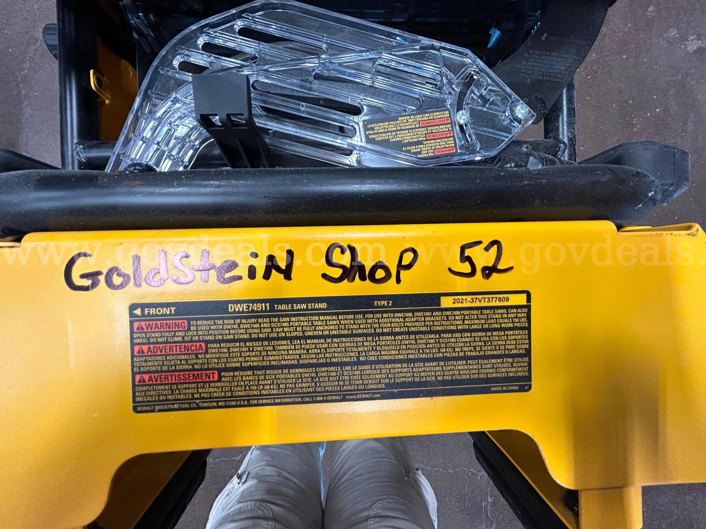 DeWalt Table Saw DeWalt  Government Surplus Auction - Photo #6