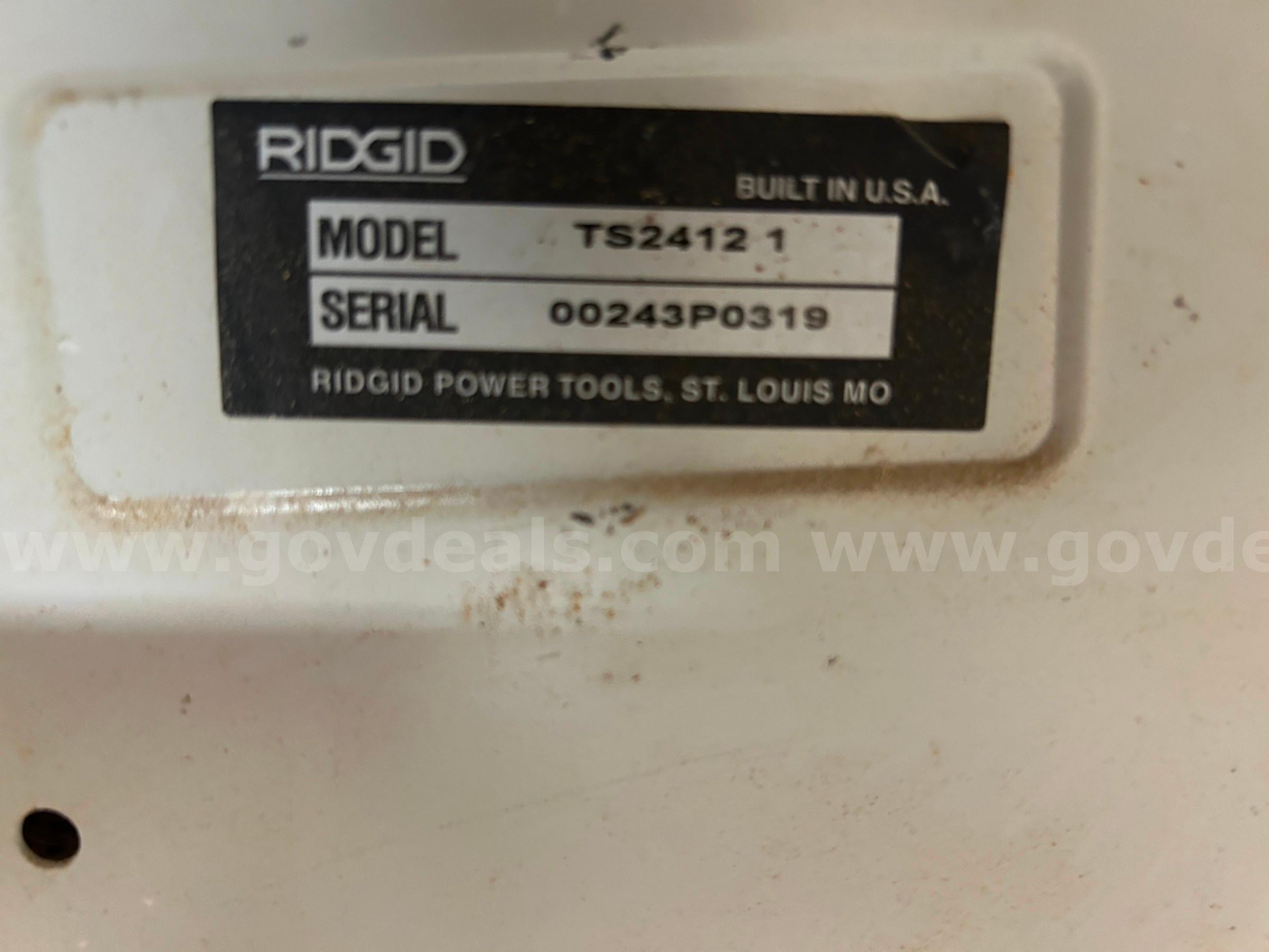 Rigid Table Saw  TS2412 1 Government Surplus Auction - Photo #4