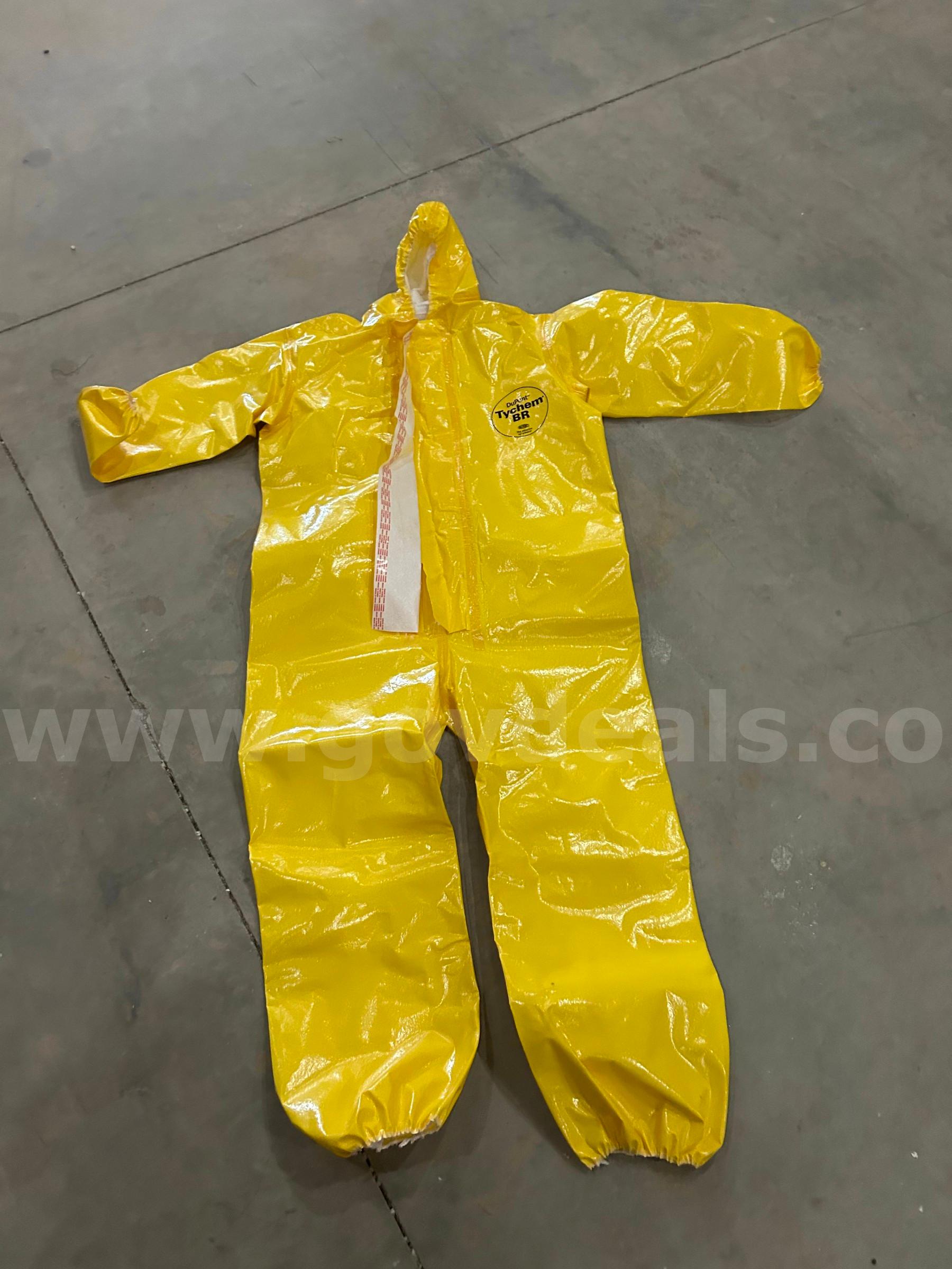 Tyvek Hooded Coveralls - Yellow LG   Government Surplus Auction - Photo #6