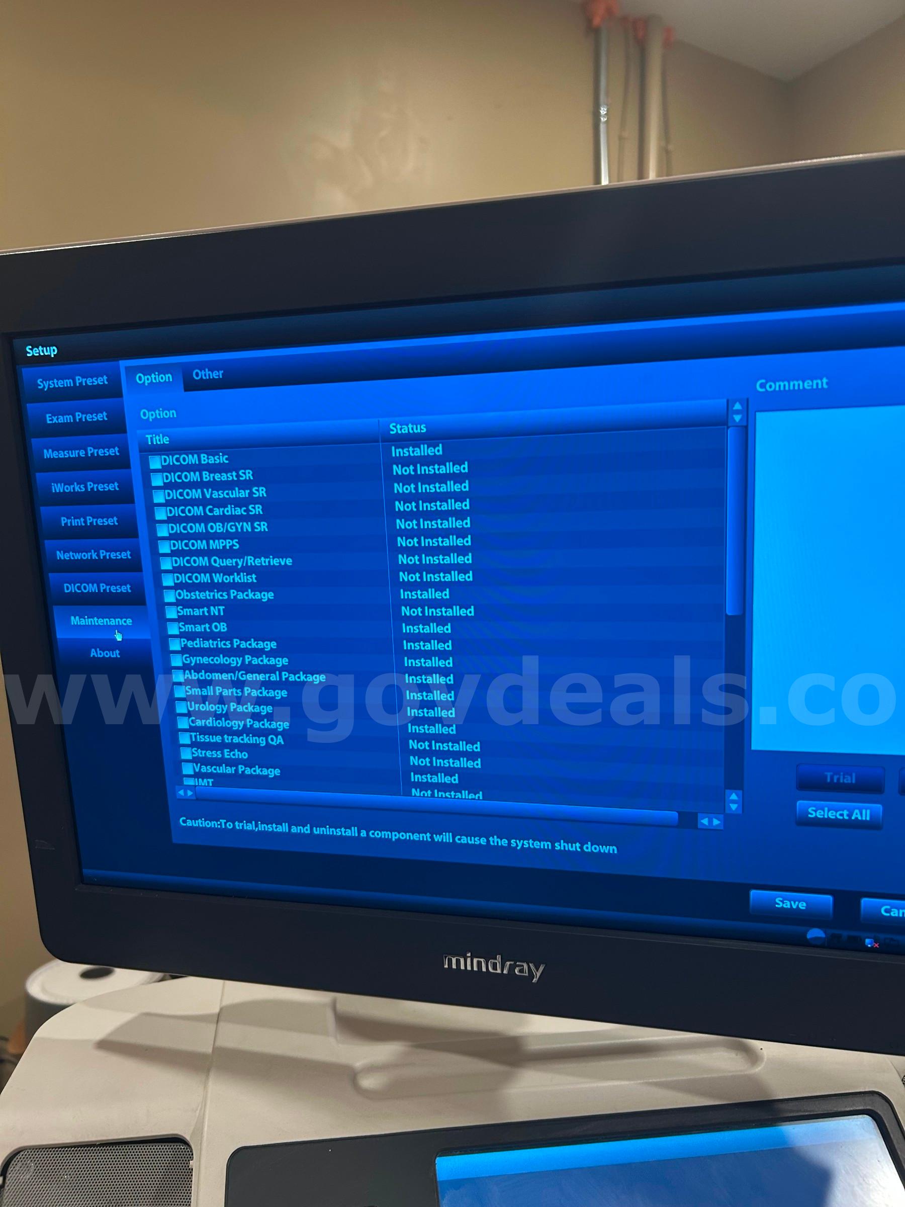 MINDRAY DC-8 Ultrasound SN: QE-53003278 MINDRAY DC-8 Government Surplus Auction - Photo #6