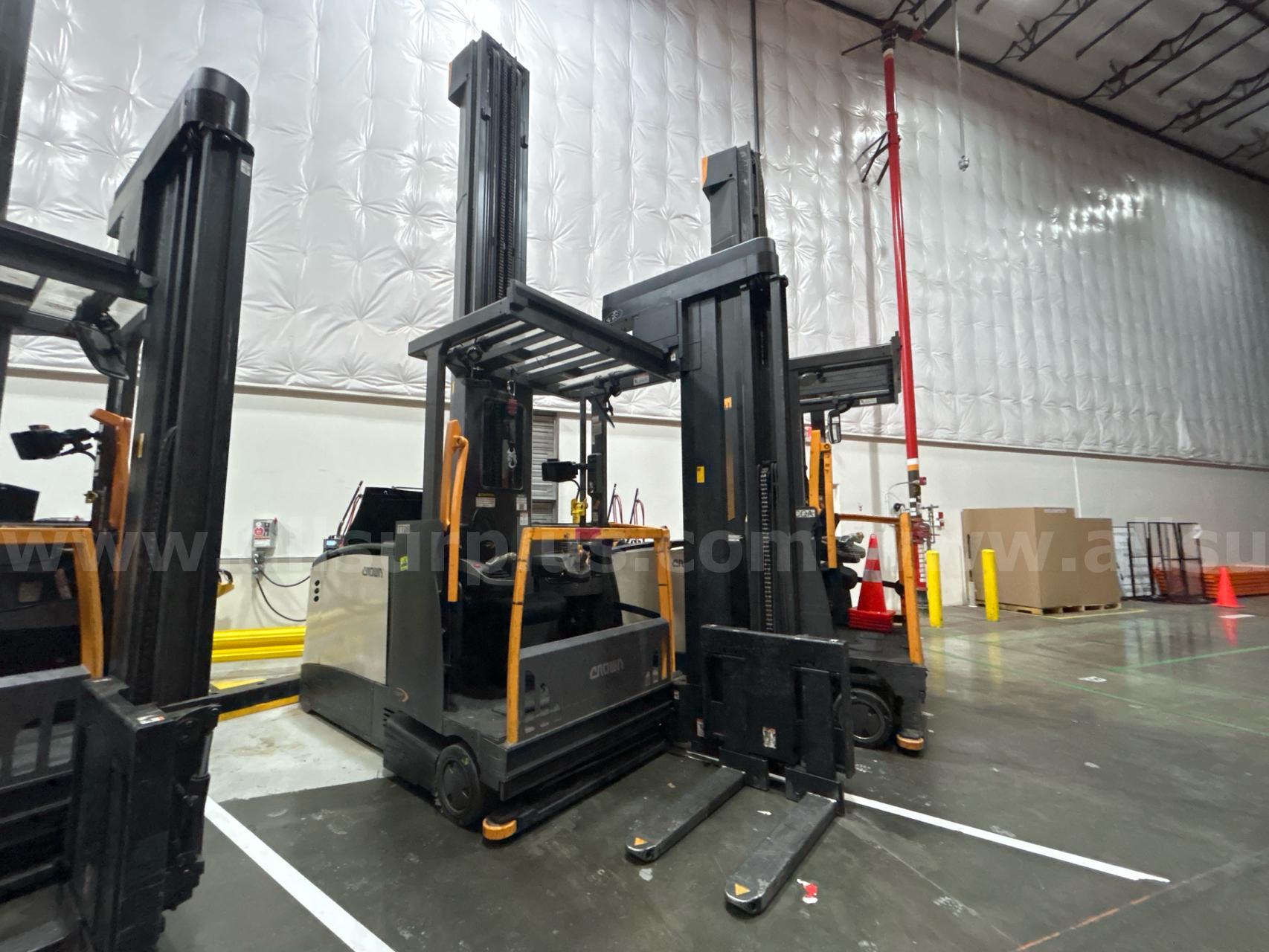 Crown TSP 7000 Series Electric VNA Turret Stockpicker Crown 7000 Government Surplus Auction - Primary Photo