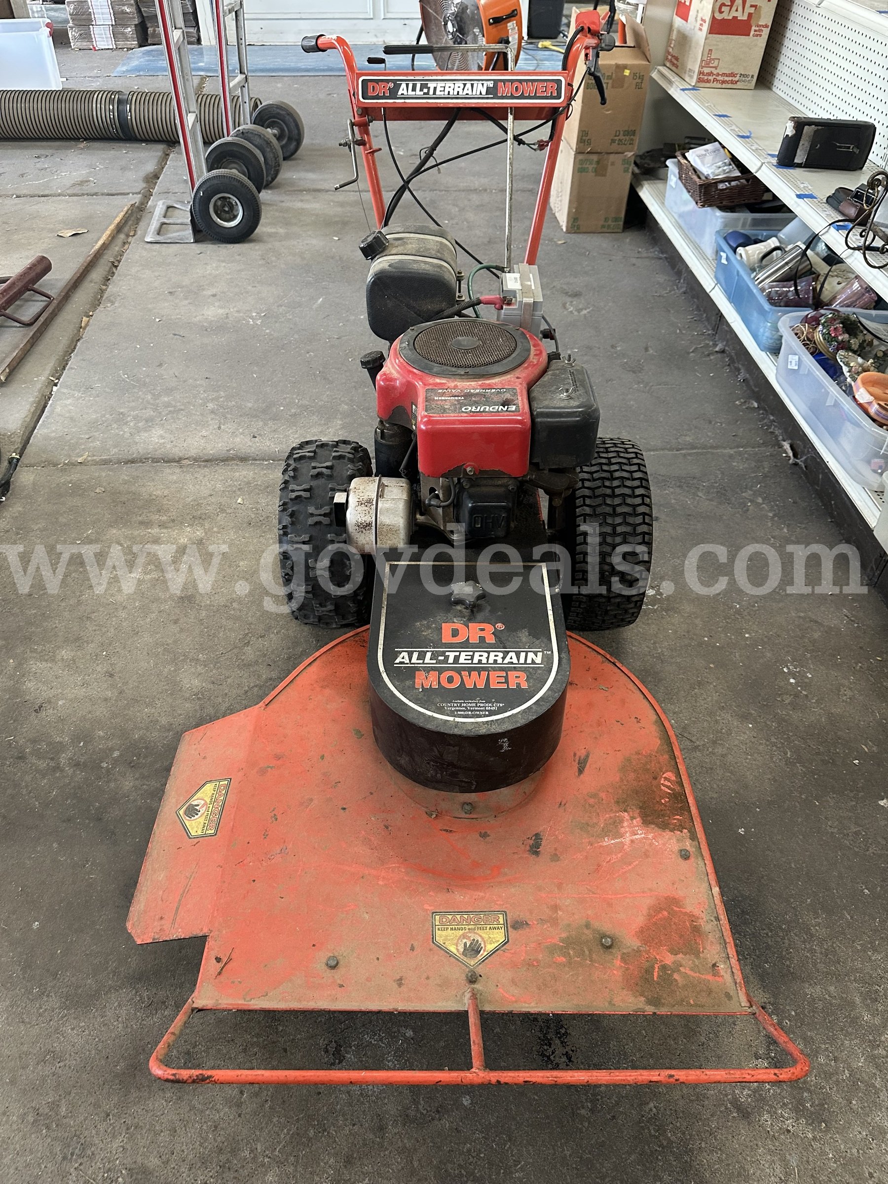 DR All-Terrain Walk-Behind Brush Mower – 12.5 HP Tecumseh DR  Government Surplus Auction - Photo #3