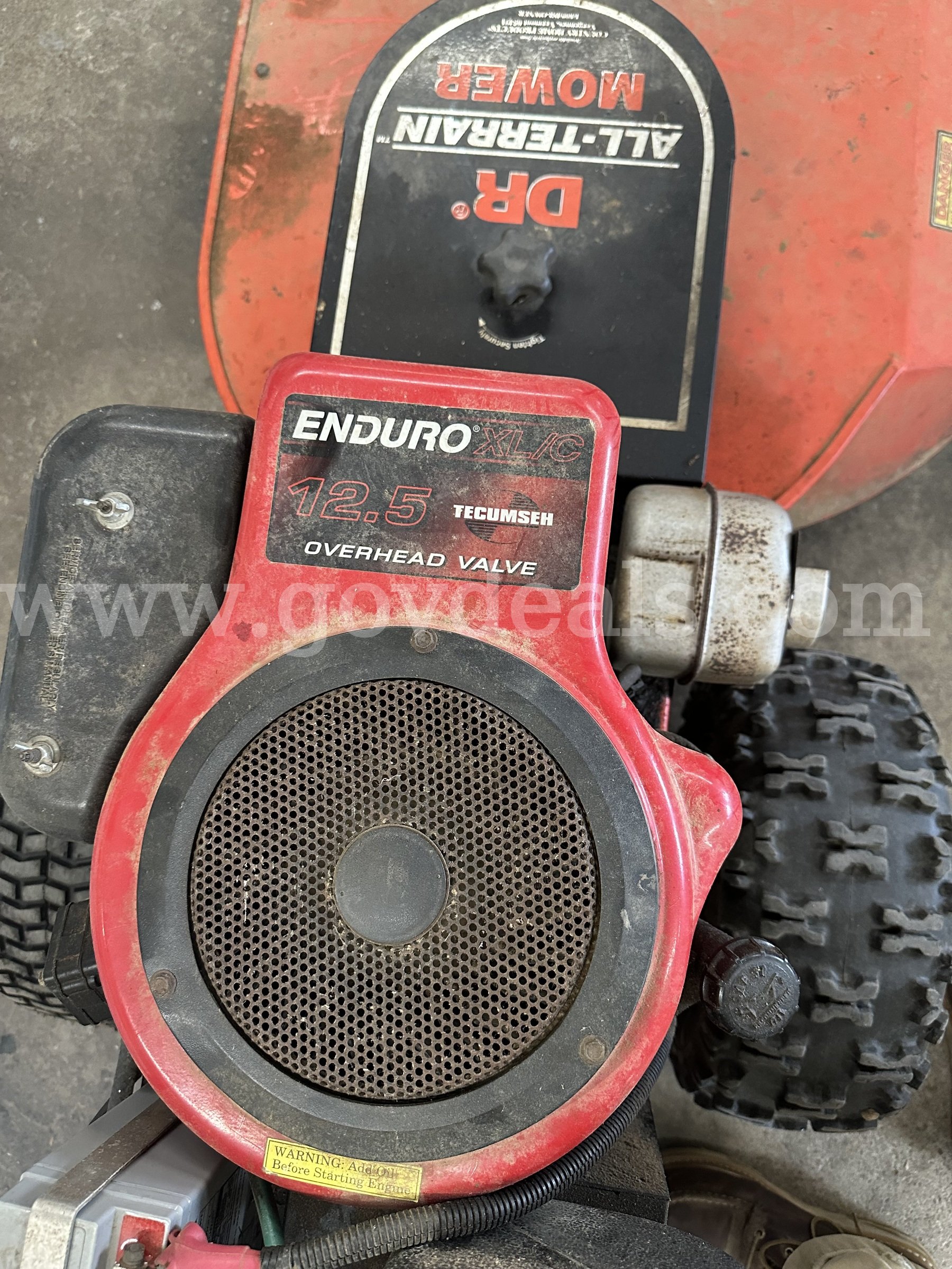 DR All-Terrain Walk-Behind Brush Mower – 12.5 HP Tecumseh DR  Government Surplus Auction - Photo #4