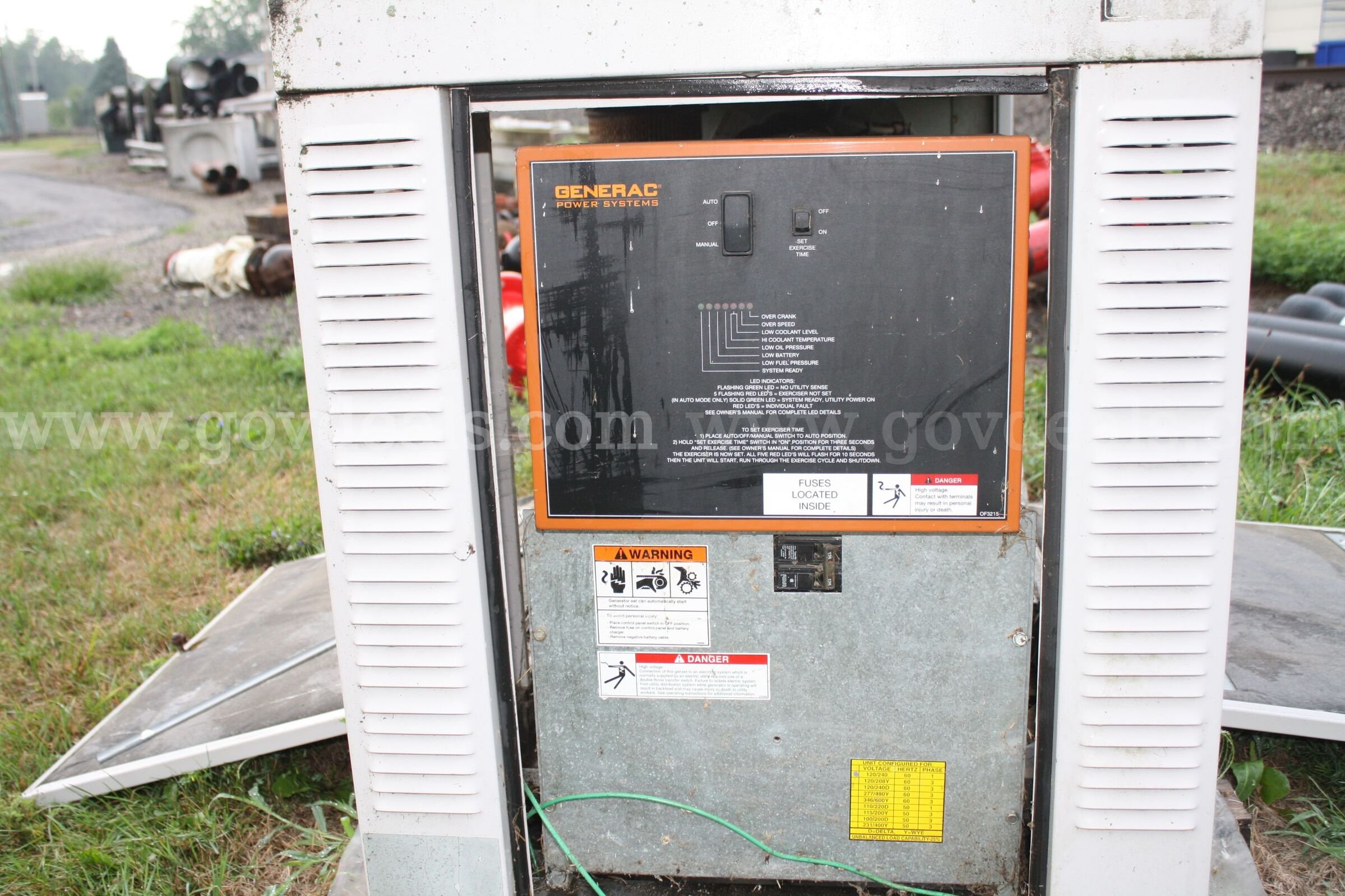 Quiet Source generator and manual transfer box Generac Quietsource Government Surplus Auction - Photo #2