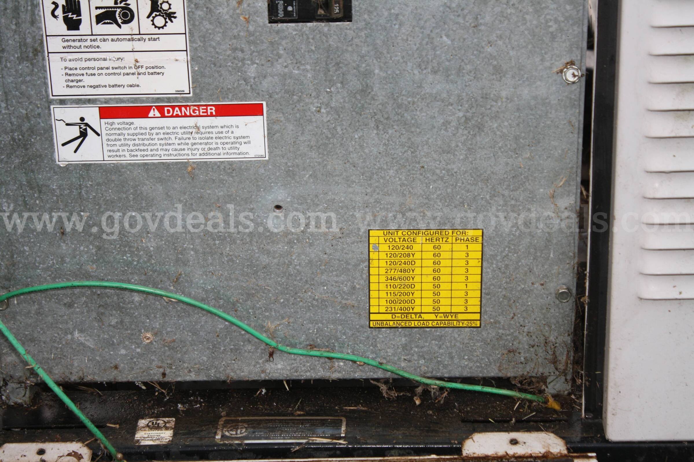 Quiet Source generator and manual transfer box Generac Quietsource Government Surplus Auction - Photo #4