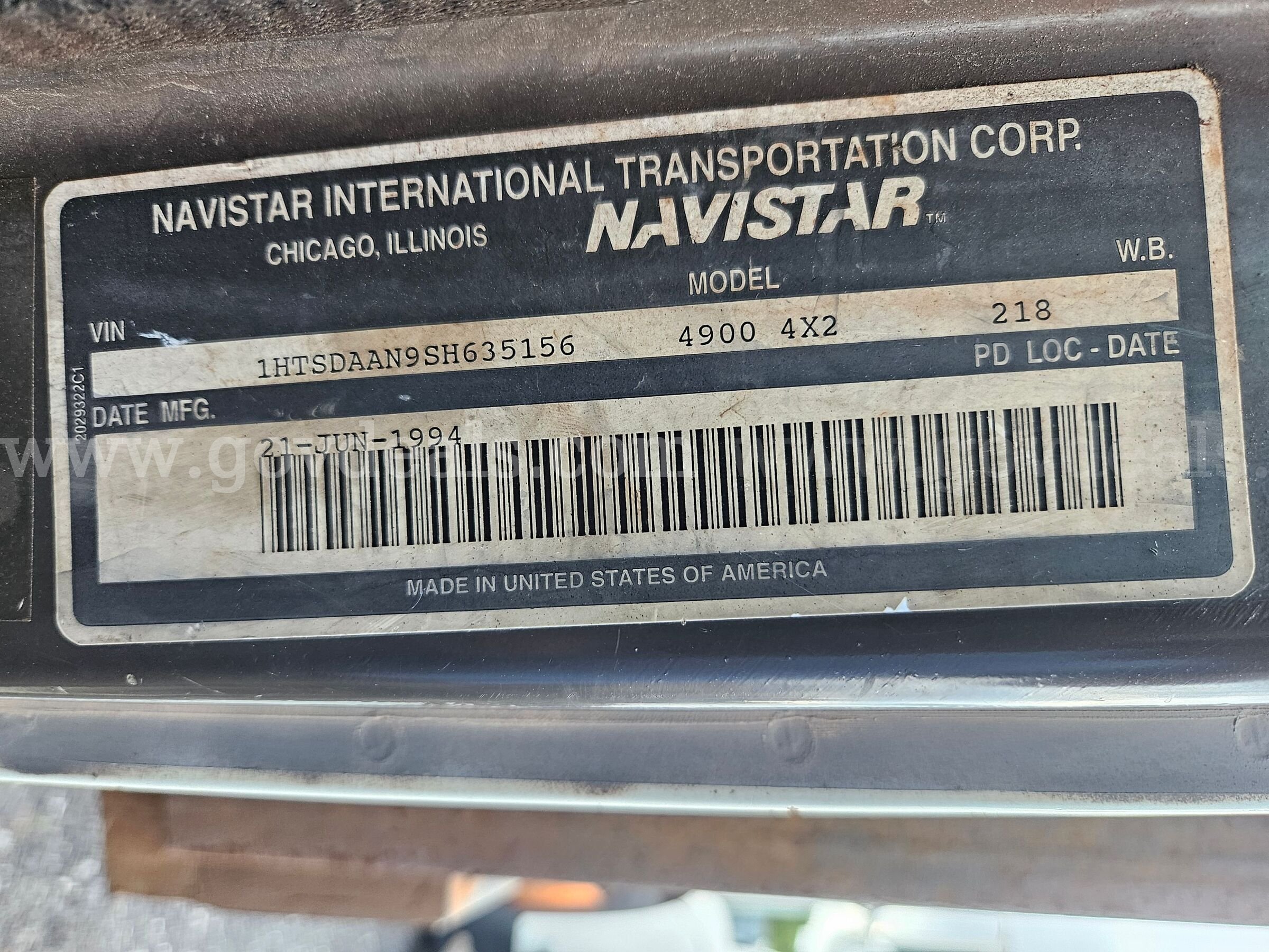 1995 International 4900 International 4900 Government Surplus Auction - Photo #5