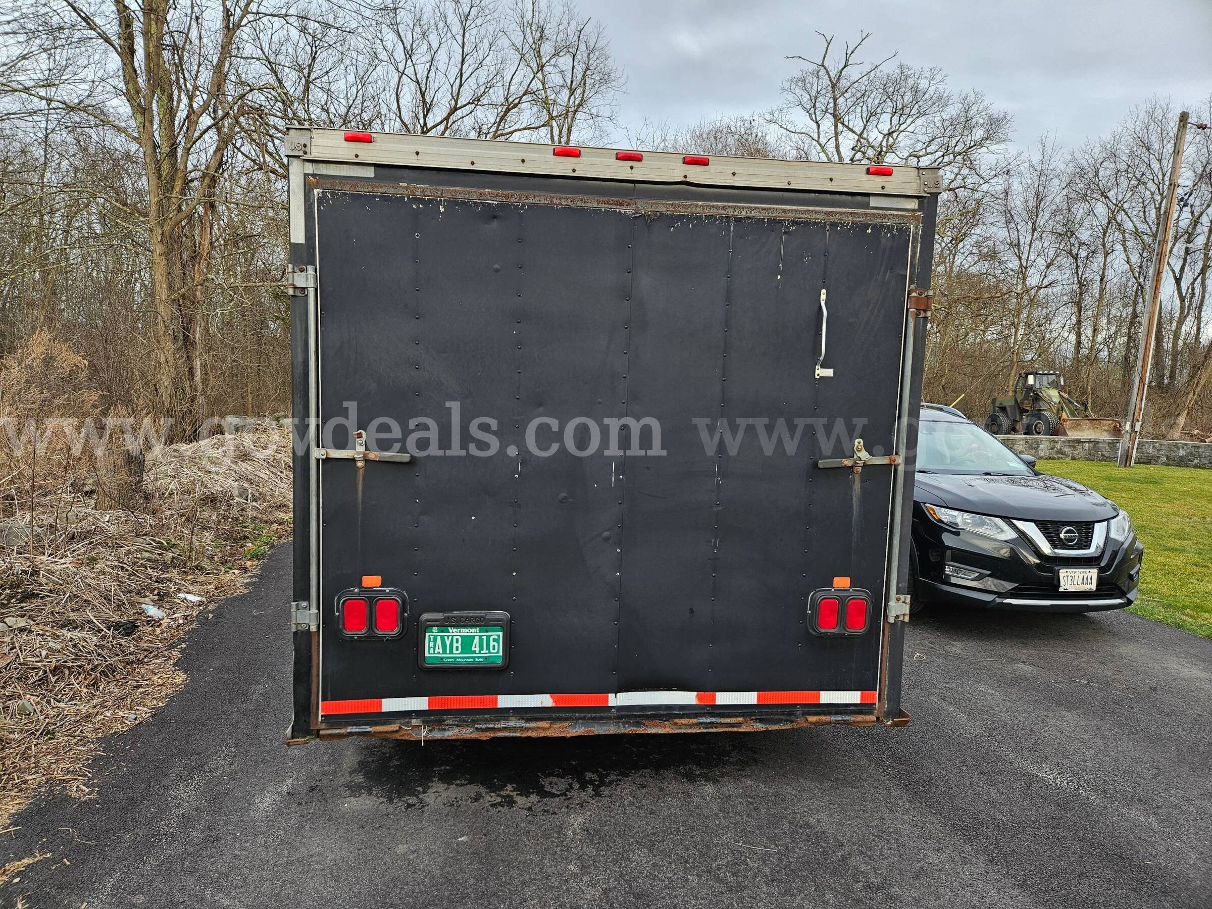 2000 US Cargo 40FT Enclosed Goose Neck Car Trailer U.S. Cargo 40FT Enclosed Car Trailer Government Surplus Auction - Photo #2