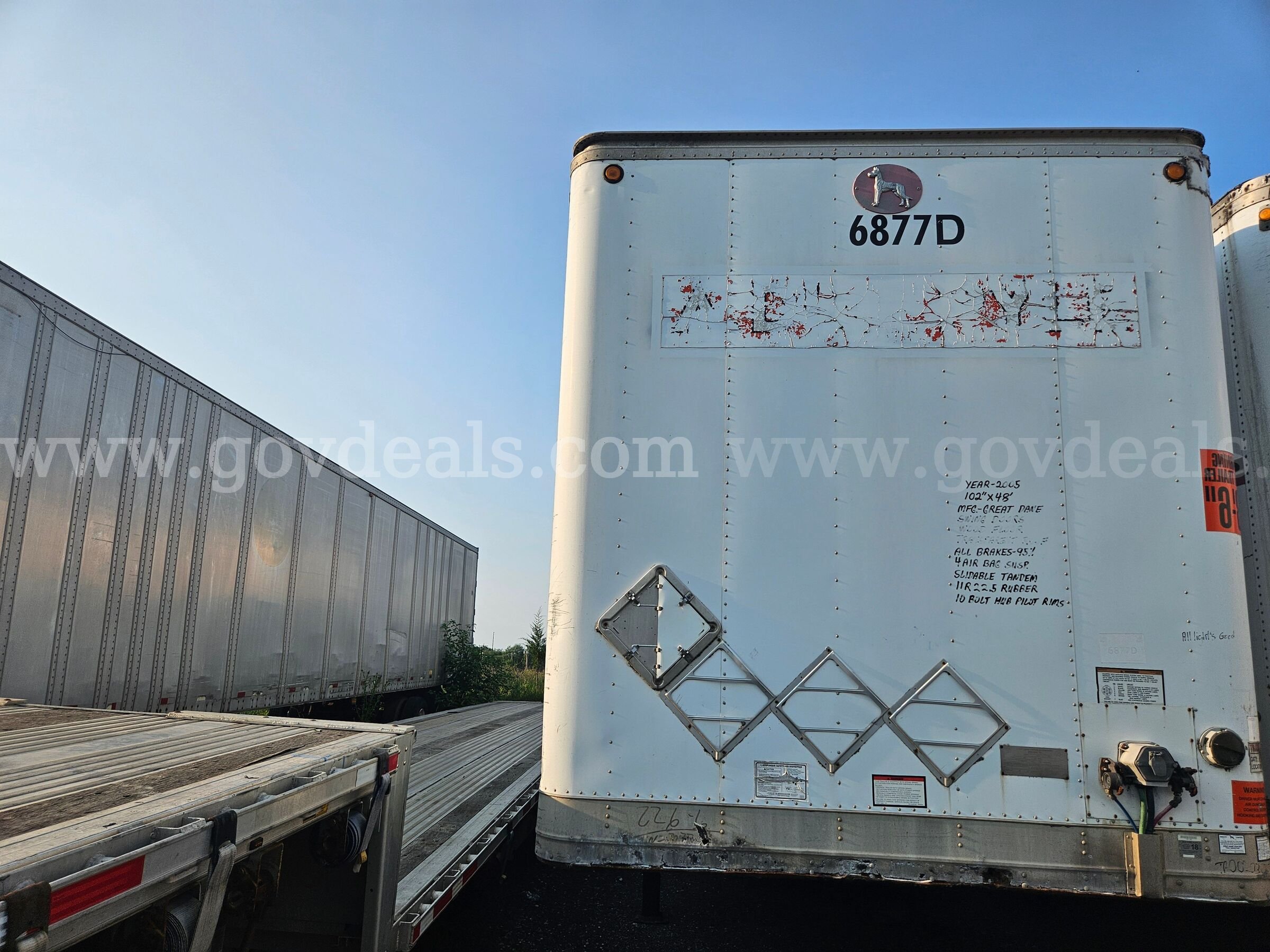 2005 Great Dane 48FT X 102IN Dry Van Trailer Great Dane 102IN Government Surplus Auction - Photo #5