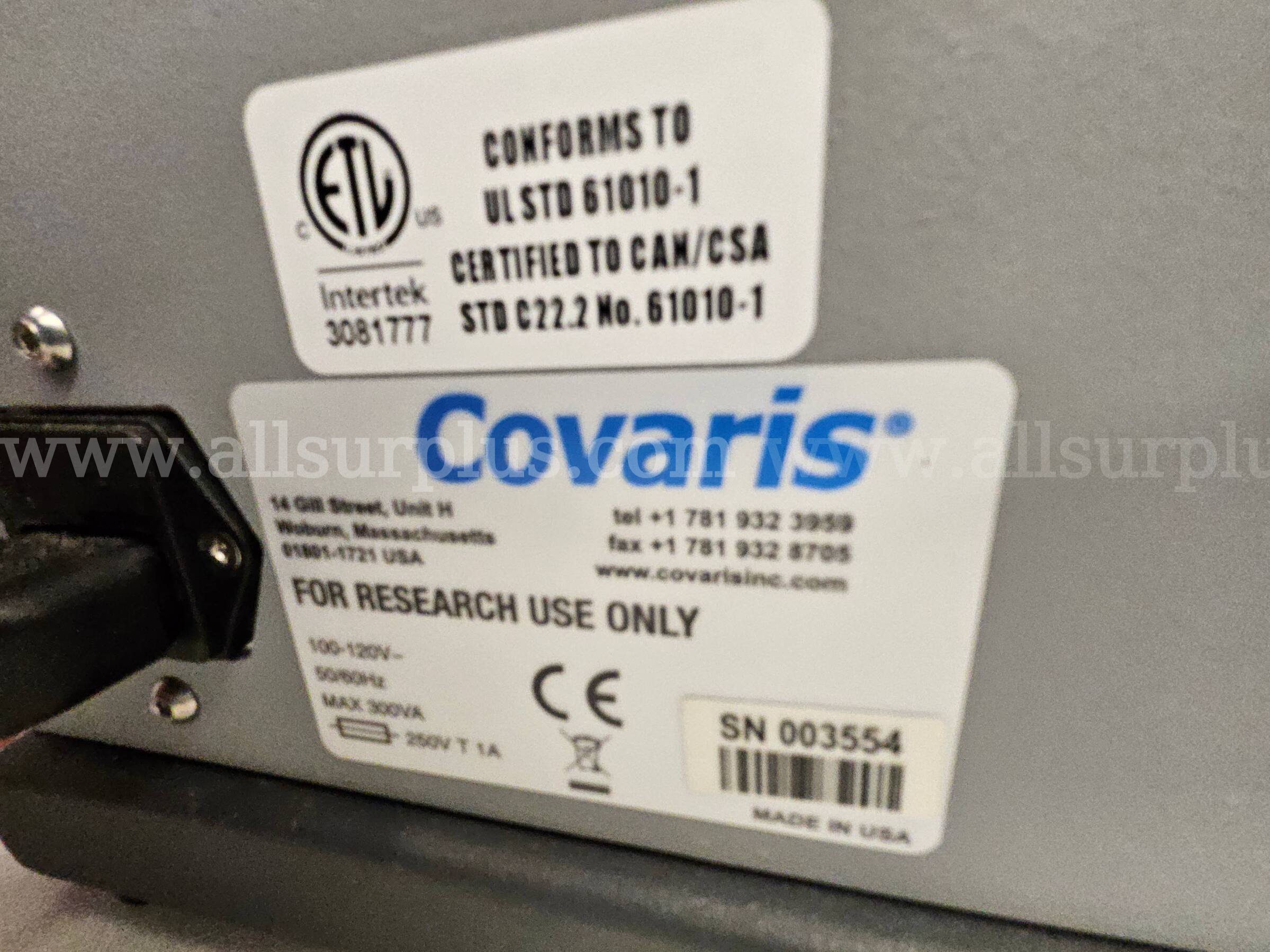 Covaris Cp02 CryoPulverizer 61010-1 Covaris 61010-1 CP02 Government Surplus Auction - Photo #4