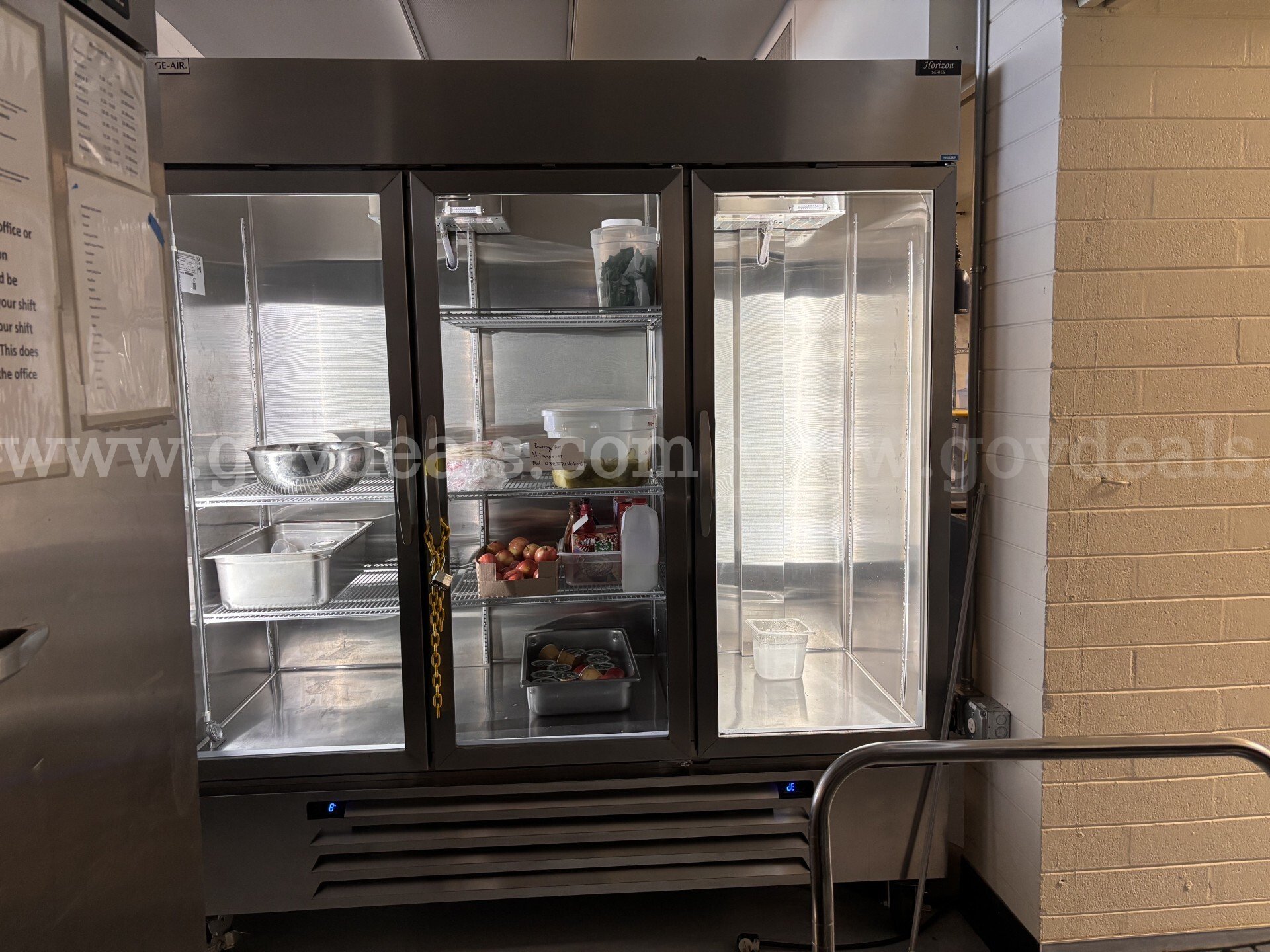 Beverage-Air HBRF72HC-1-B-G Three-Door Dual Temperature Commercial