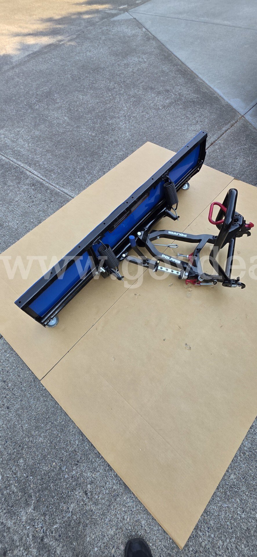 LOW RESERVE! BRAND NEW Polaris Glacier Pro UTV 66" Snowplow System w/Mount Frame & Hardware Polaris Glacier Pro Government Surplus Auction - Photo #3