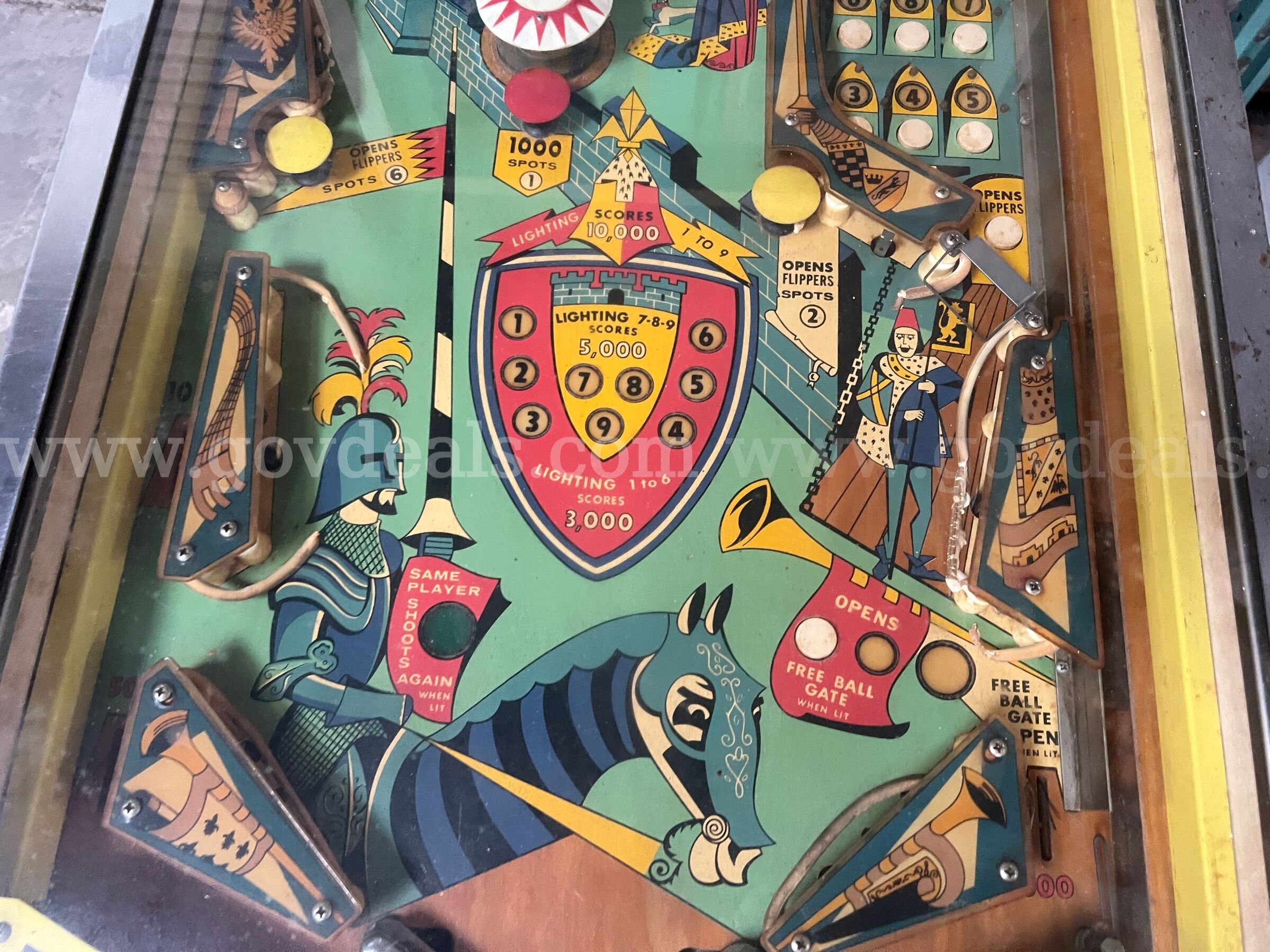 1969 Bally Joust Pinball Machine Bally Joust Government Surplus Auction - Photo #6