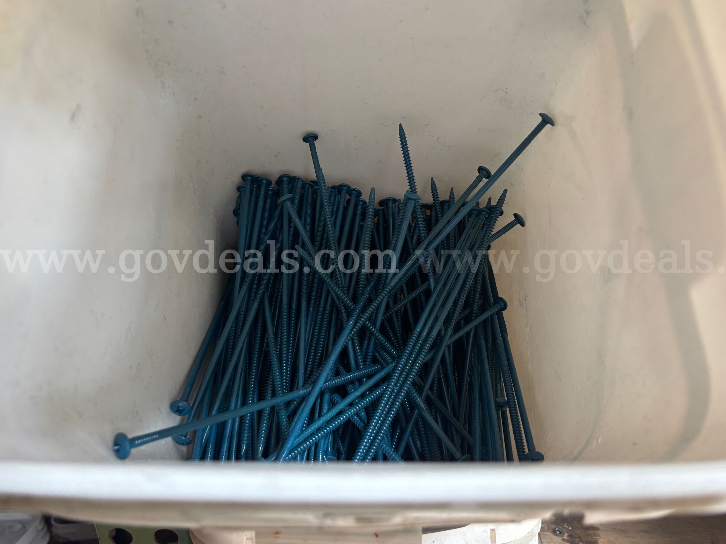 Approx 60 buckets of 8" roofing fasteners open and unopen boxes (unused)   Government Surplus Auction - Photo #5