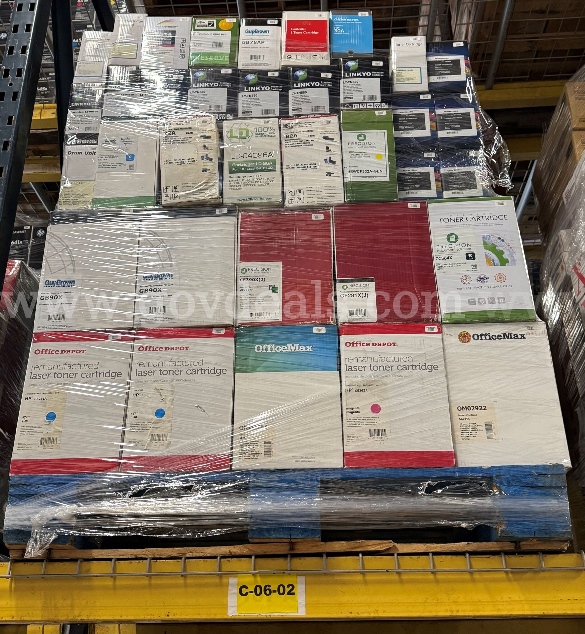 Mixed Lot of NEW Compatible Toner Cartridges - 96 Units   Government Surplus Auction - Primary Photo