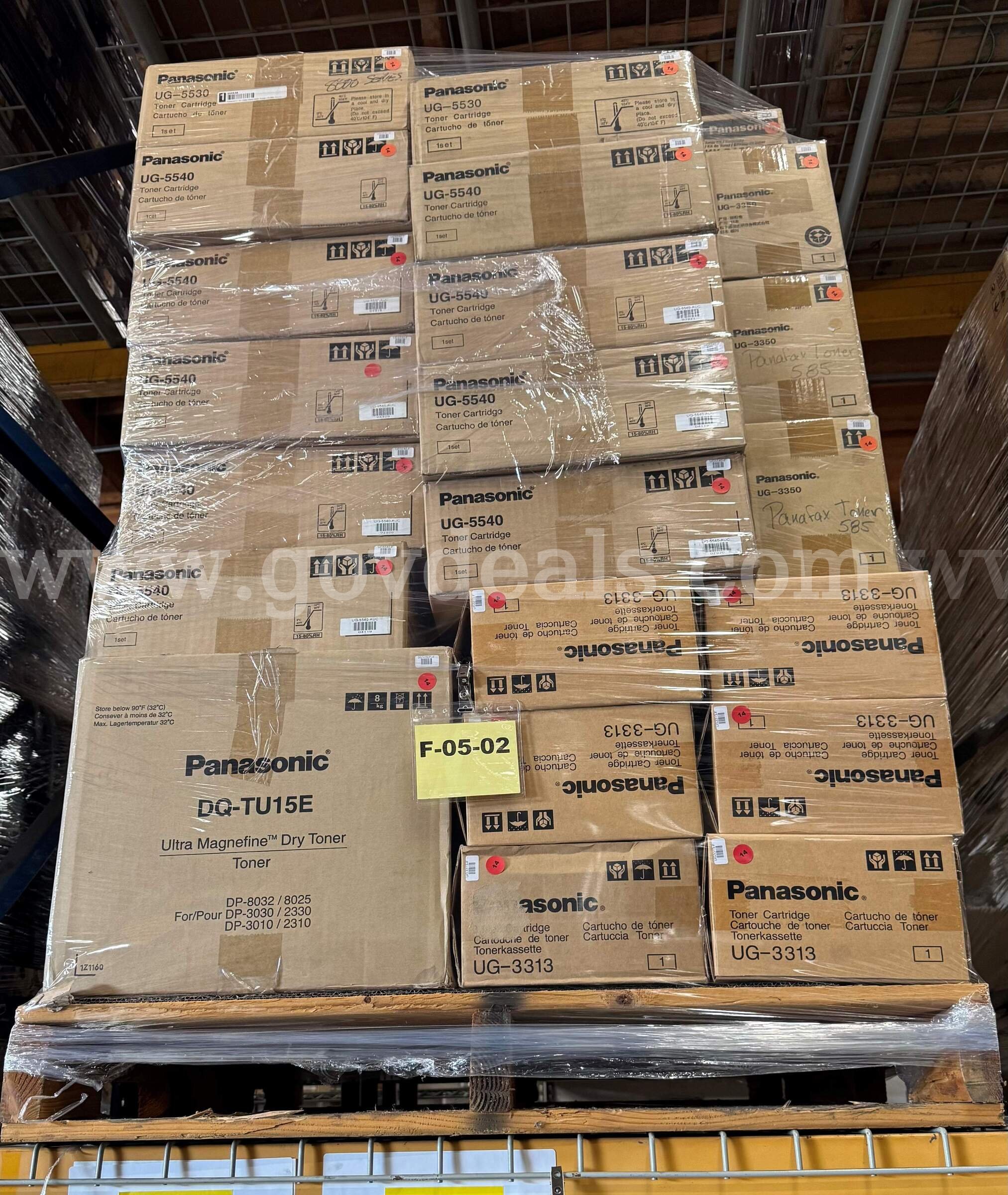 Mixed lot of New Genuine OEM Panasonic Toner Cartrdiges and Drum Units-84 Units
