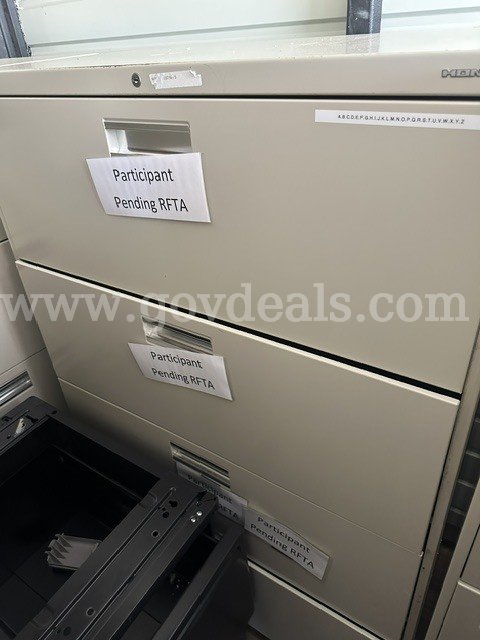 4 Drawer Metal File Cabinet - can be used for legal or letter size files Hon  Government Surplus Auction - Primary Photo
