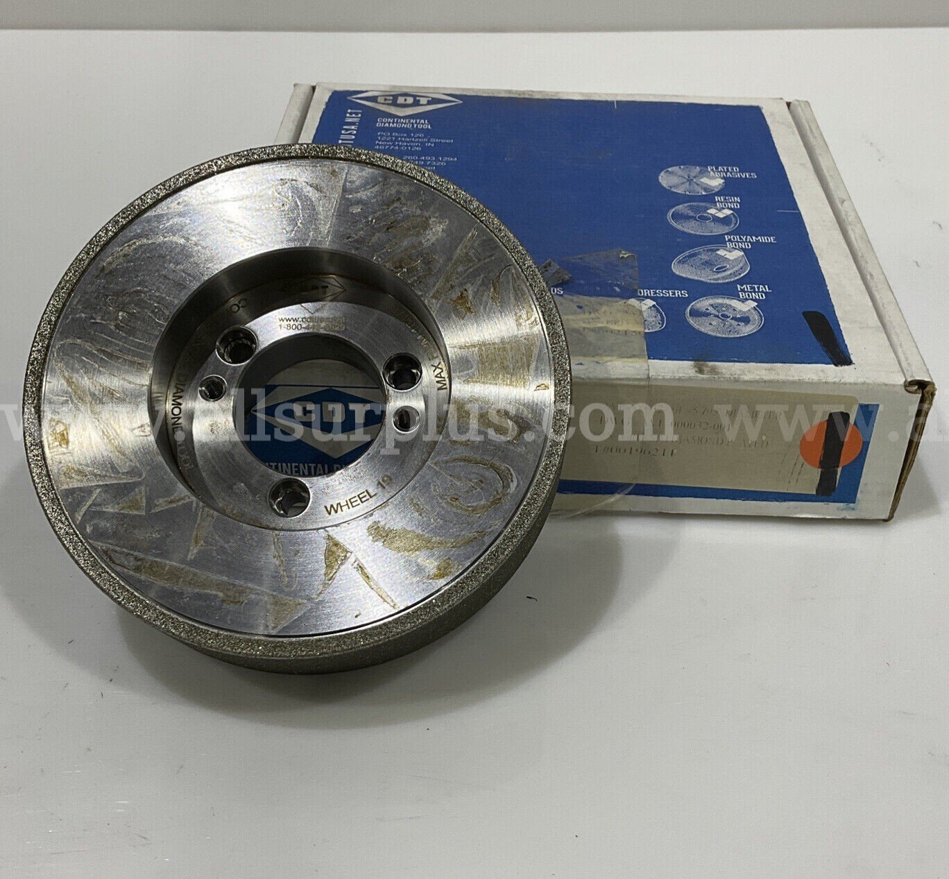 74 Units (Approx.) Continental Diamond Tool (CDT) Diamond Grinding Wheels, Brand-New Continental Diamond Tool  Government Surplus Auction - Primary Photo