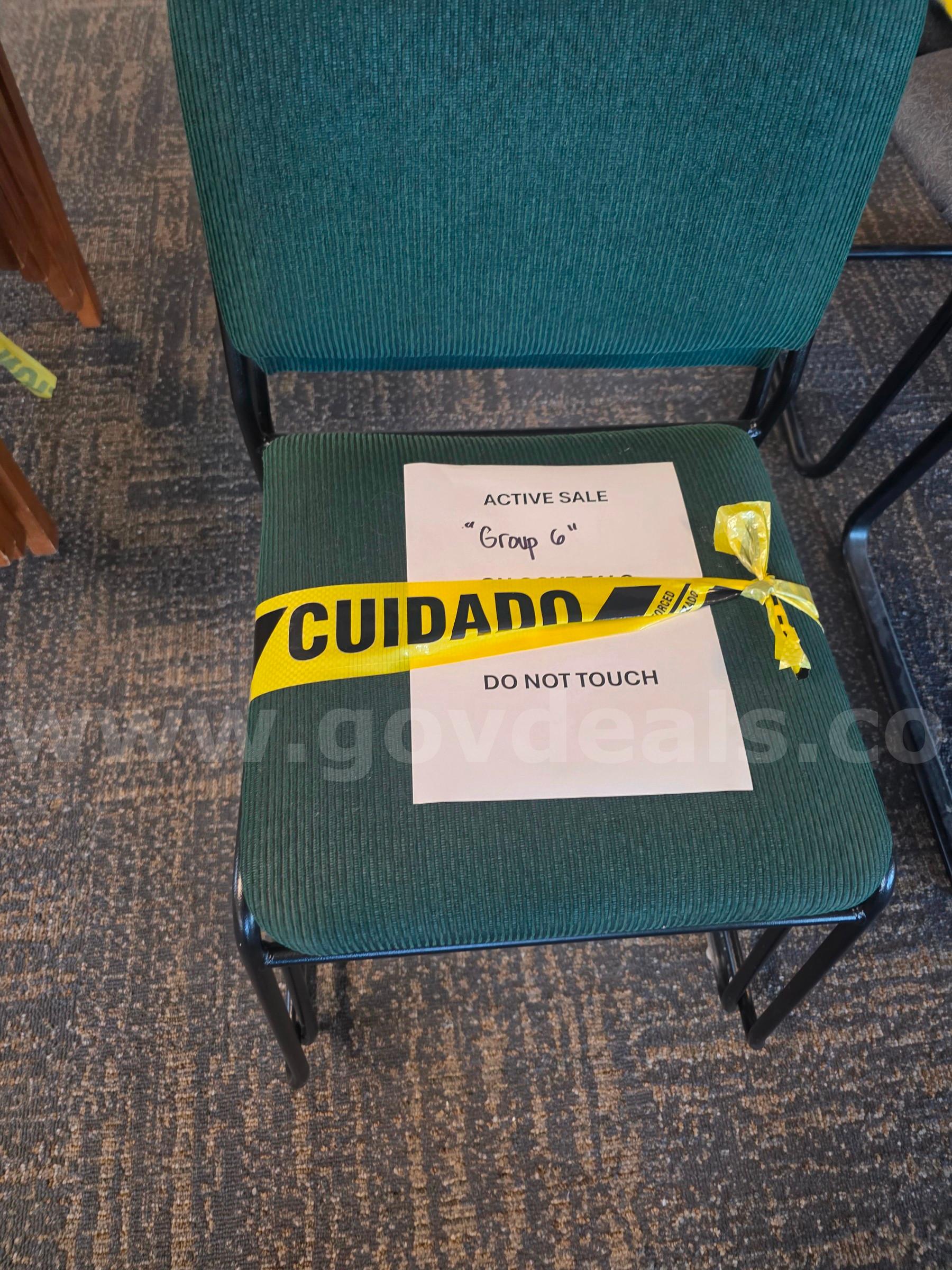 GREEN office chairs   Government Surplus Auction - Primary Photo