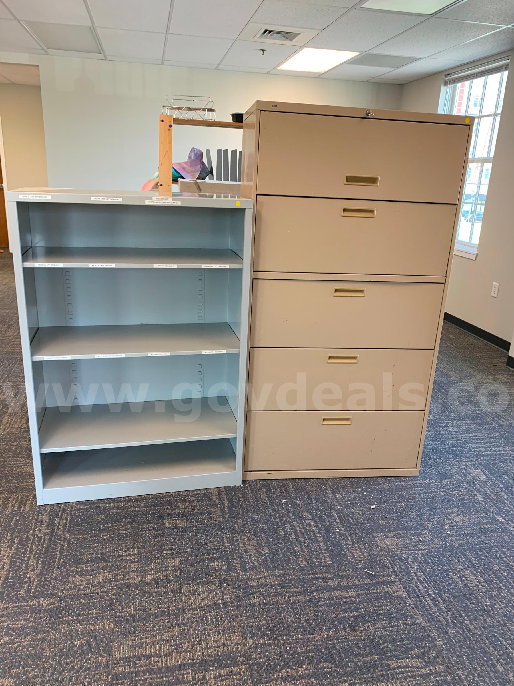 File cabinet & BOOK SHELF   Government Surplus Auction - Primary Photo
