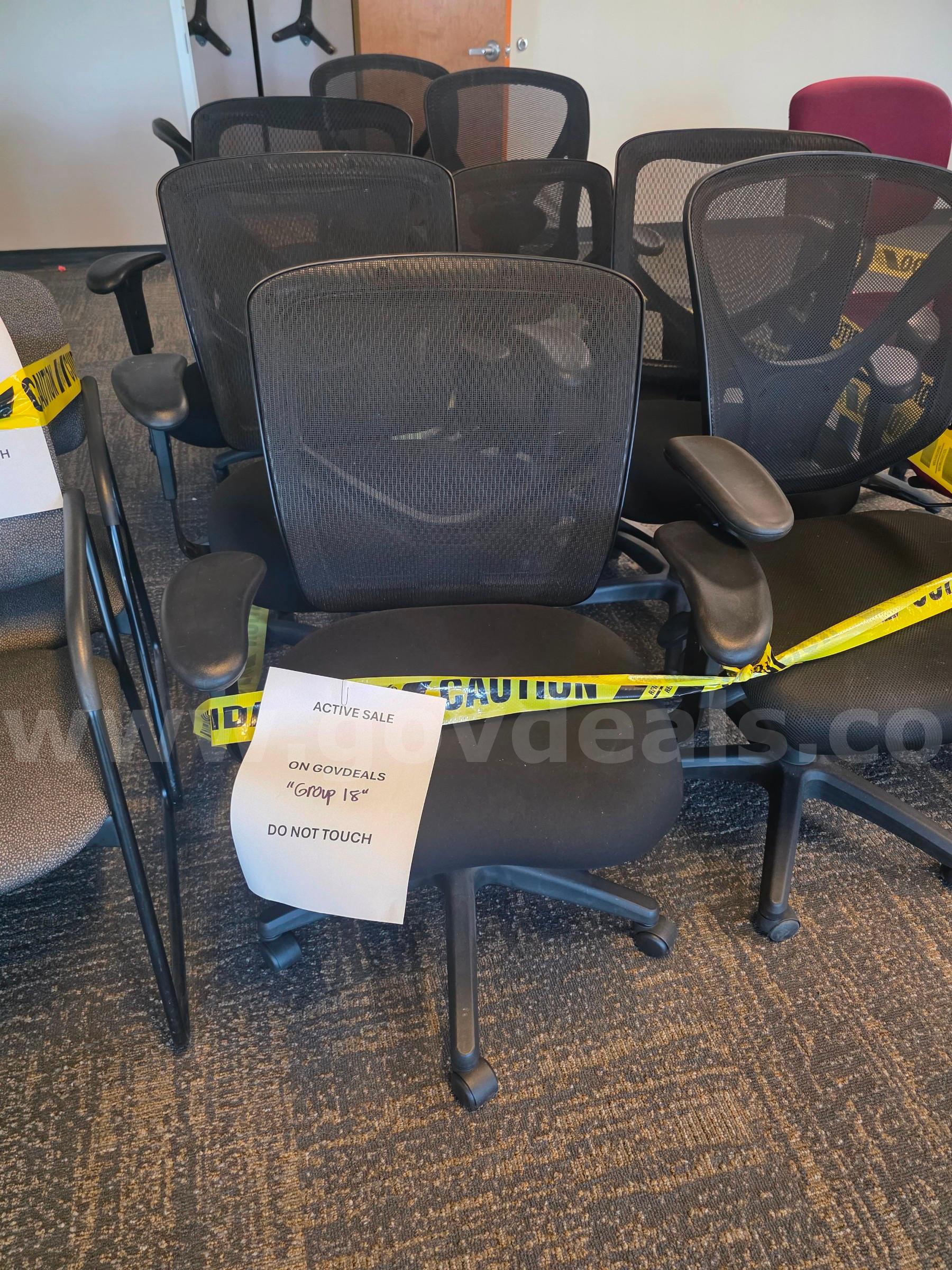 9 office chairs   Government Surplus Auction - Primary Photo