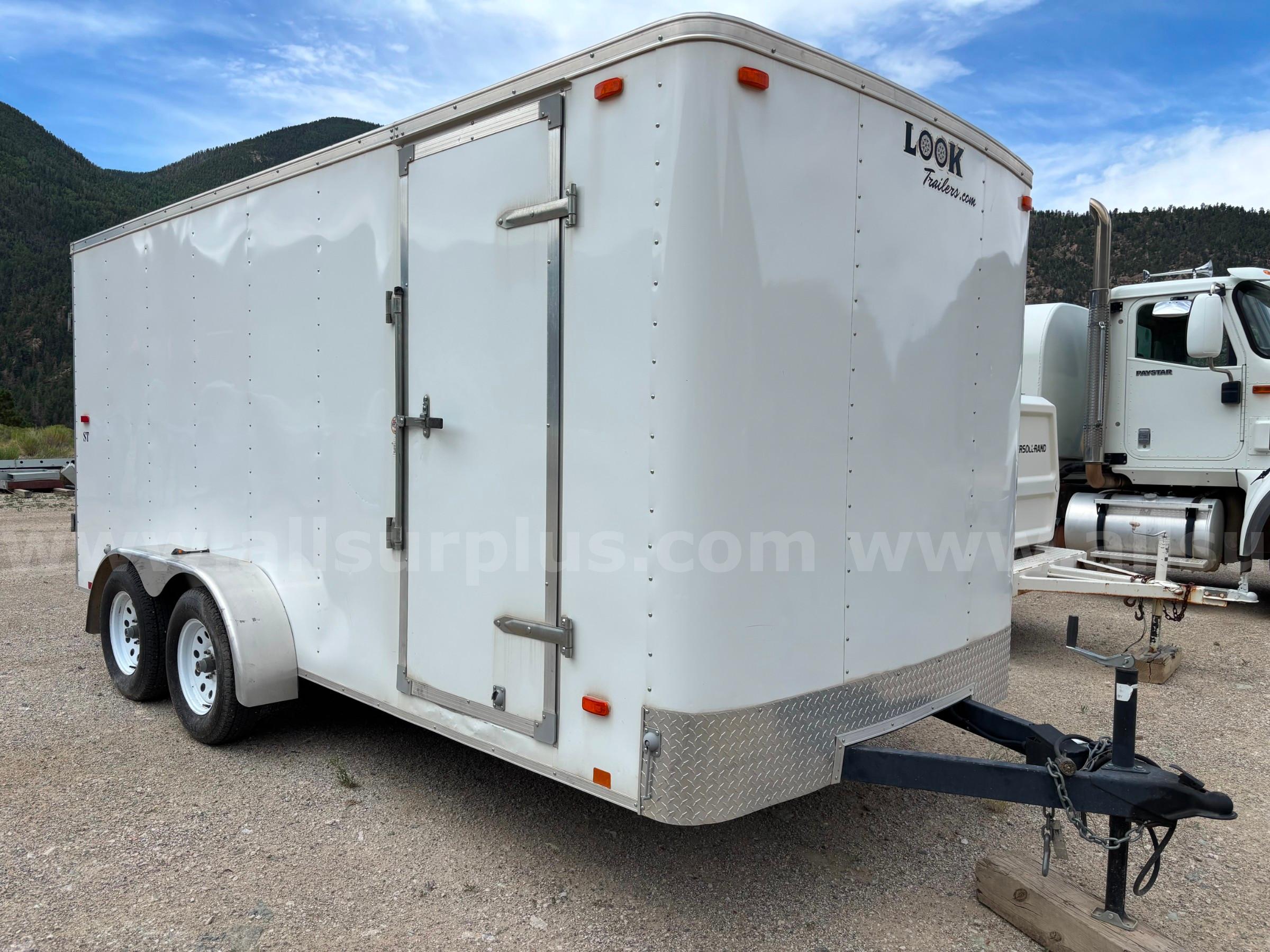 2013 LGS Industries 7 ft. x 16 ft, Tandem-Axle, Enclosed Cargo Trailer, with Shelving LGS LOOK Industries  Government Surplus Auction - Photo #2